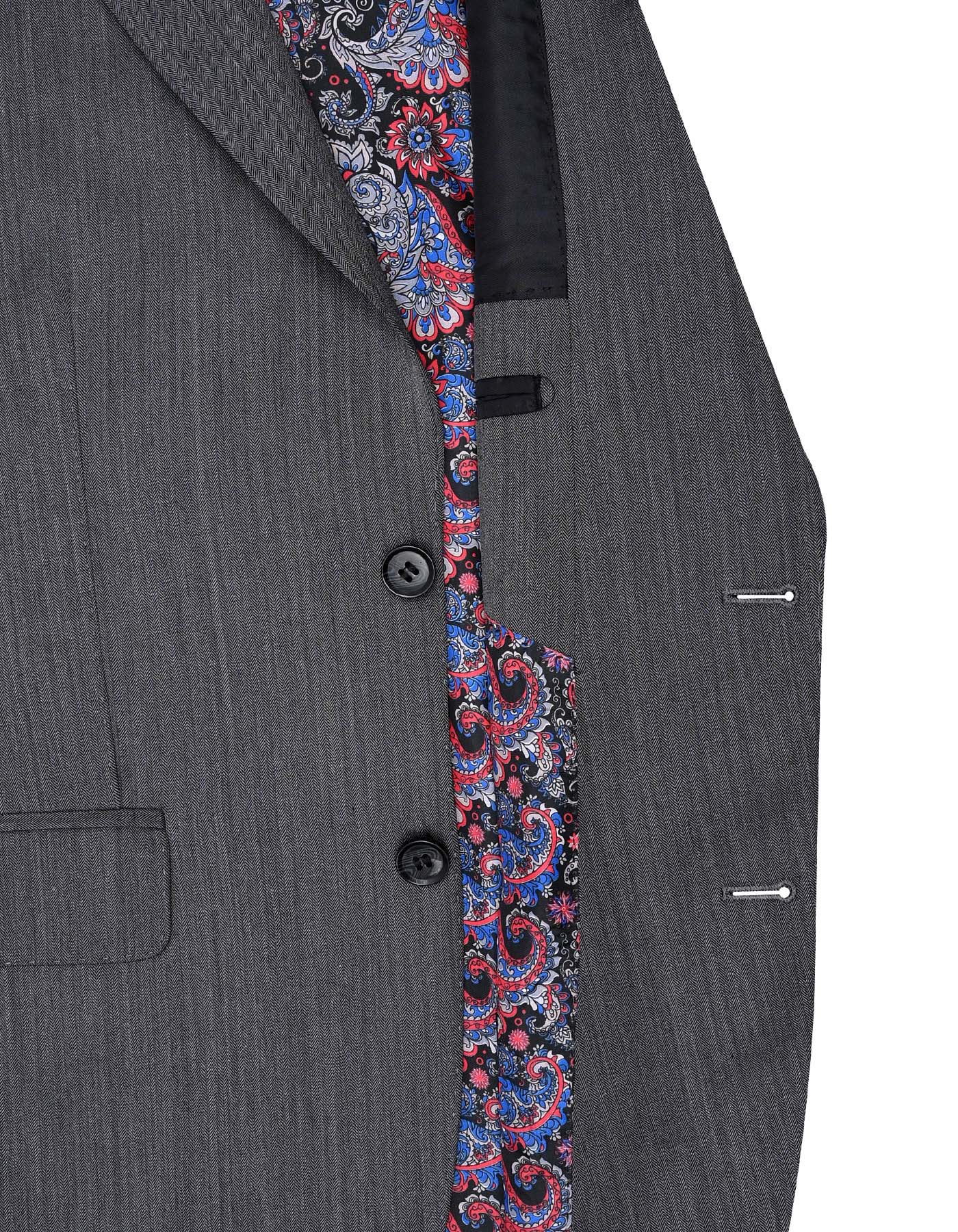Charcoal Texture Smart Fit Suit - Image 4