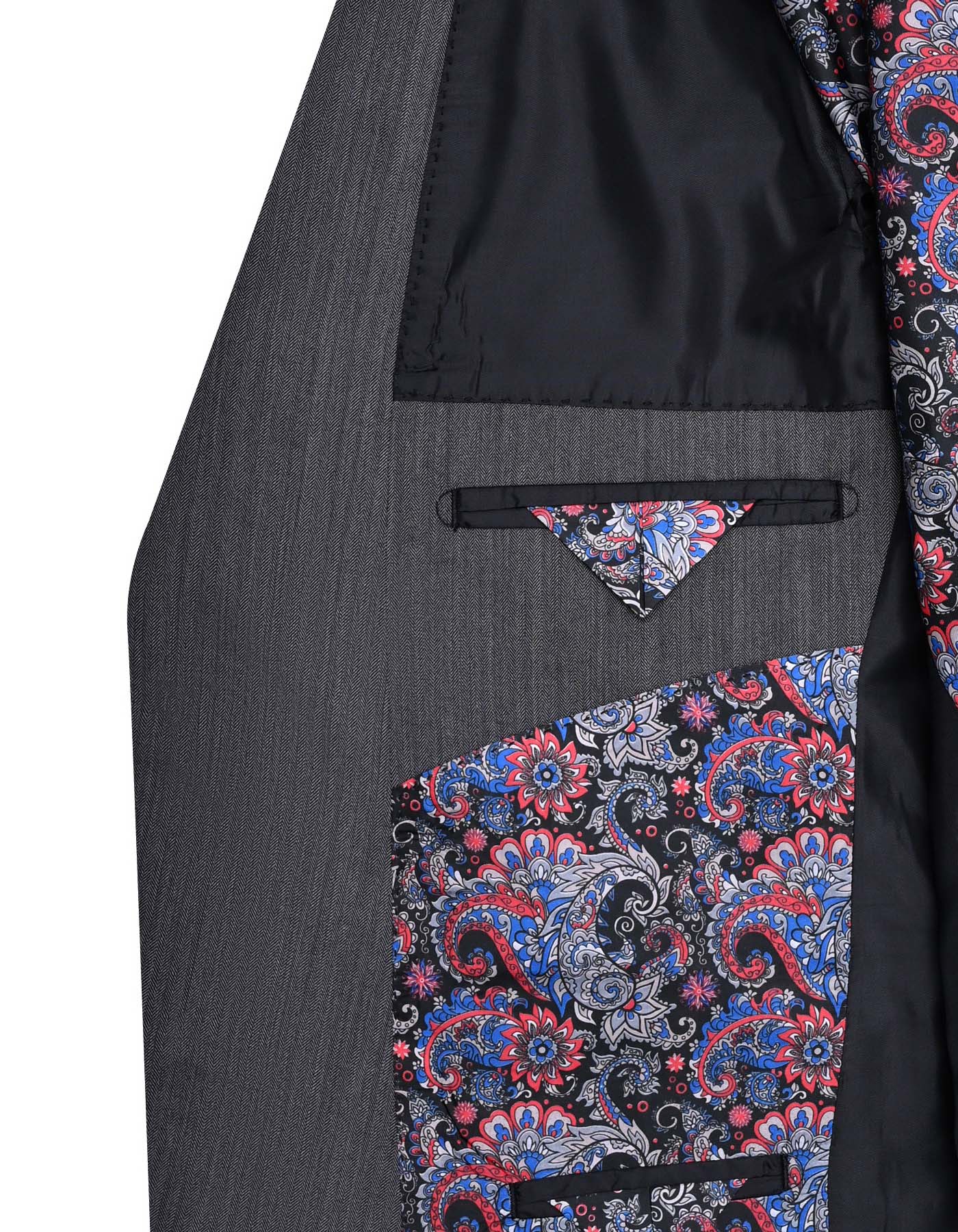Charcoal Texture Smart Fit Suit - Image 5
