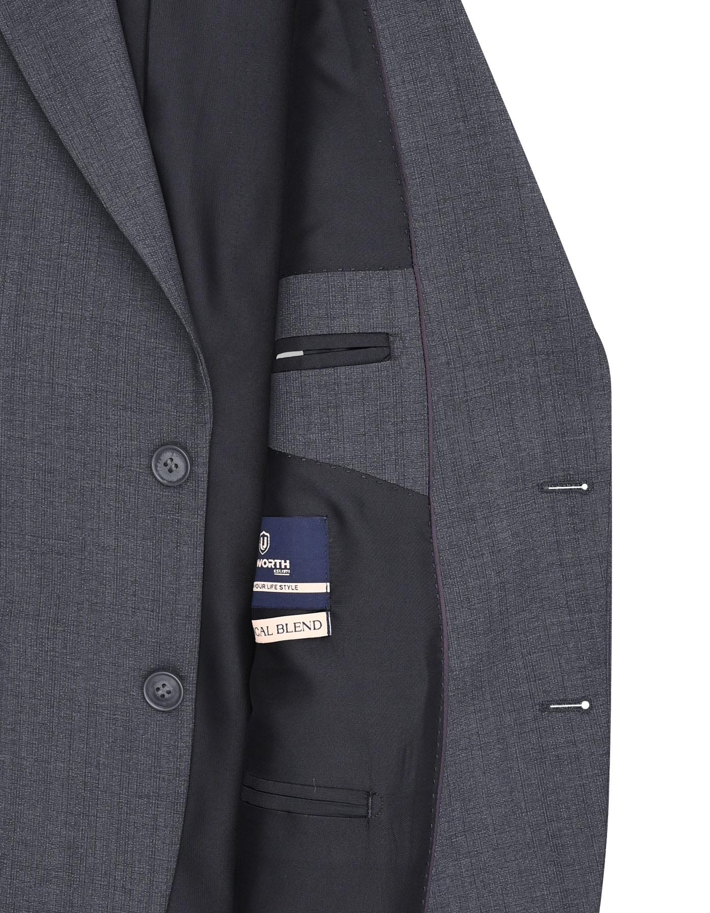 Charcoal Texture Smart Fit Suit - Image 4