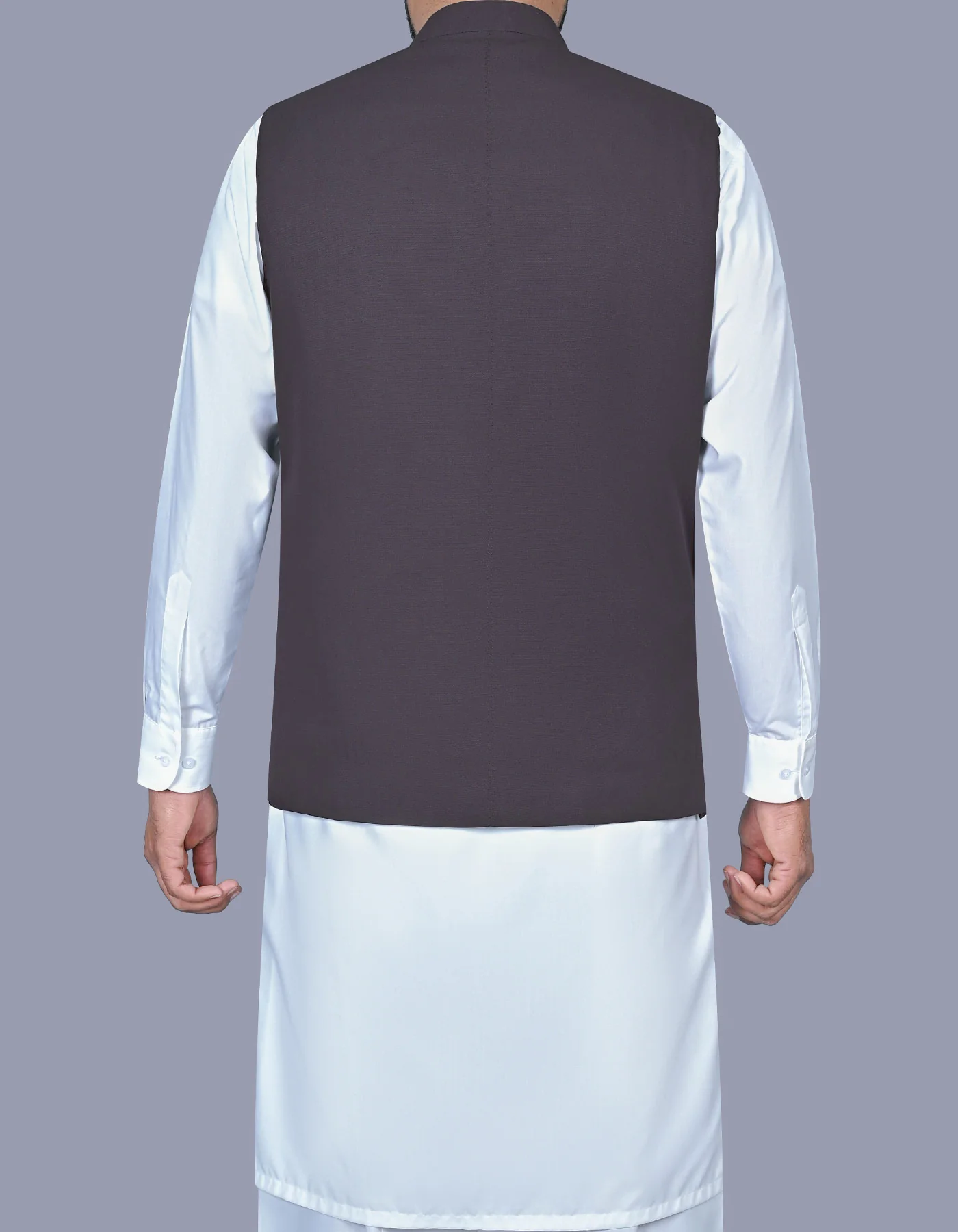 Charcoal Texture Smart Fit Waistcoat - Image 4