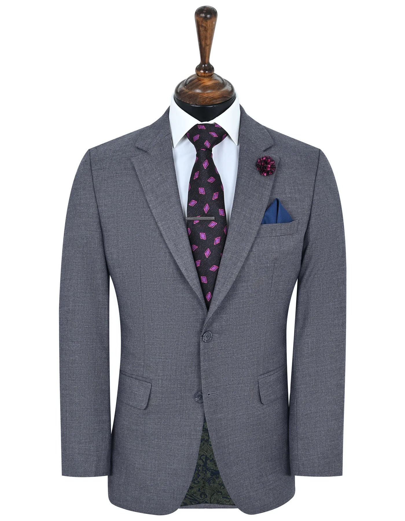 Charcoal Texture Tailored Smart Fit Suit