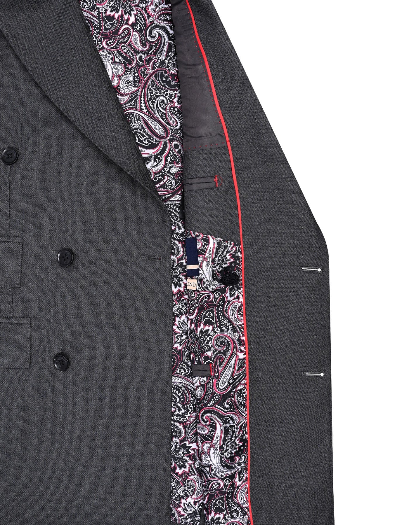 Charcoal Texture Tailored Smart Fit Suit - Image 5