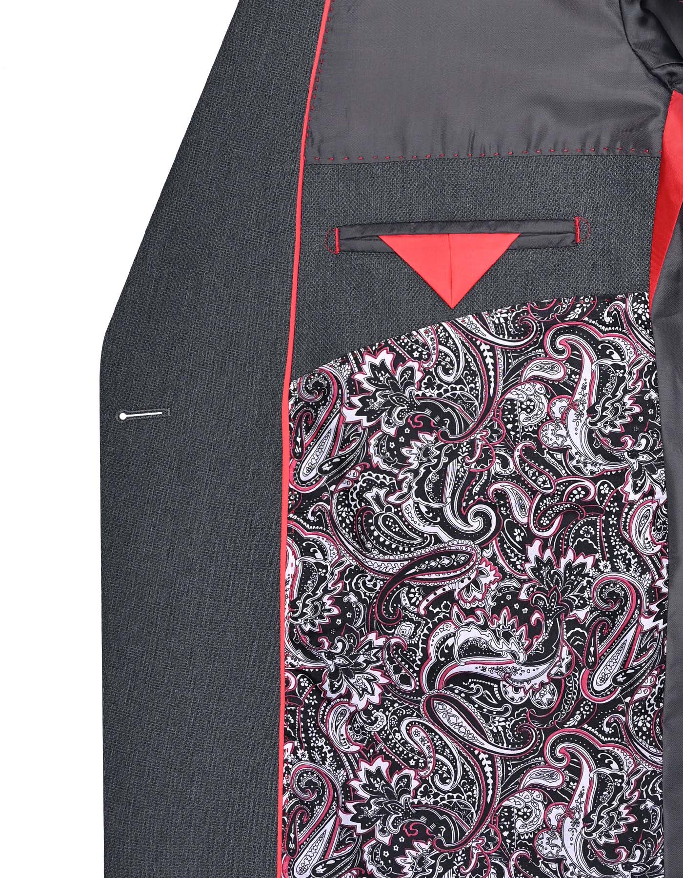 Charcoal Texture Tailored Smart Fit Suit - Image 6