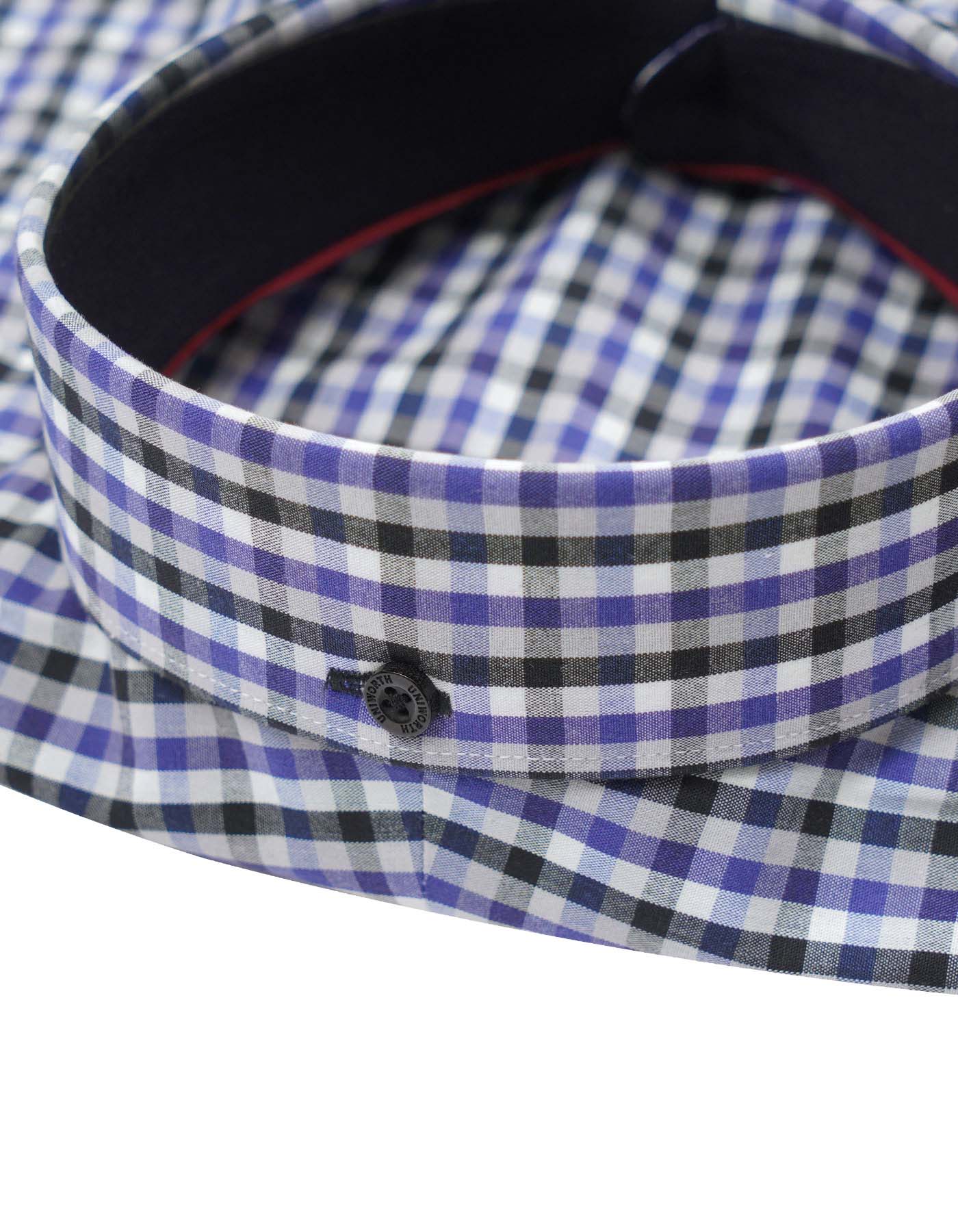 Black/Purple Check Business Casual Shirt - Image 4