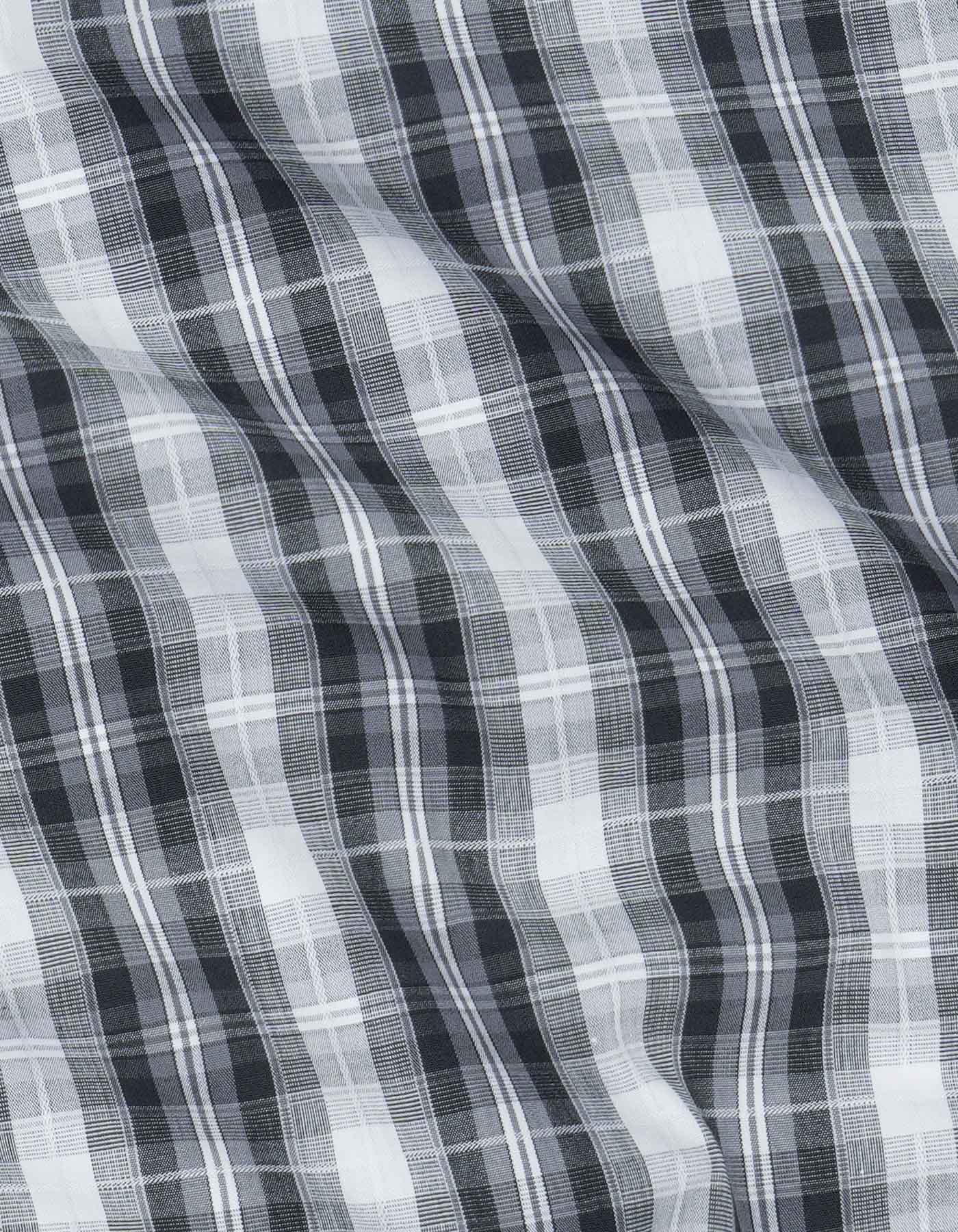 Check White/Black Tailored Smart Fit Shirt - Image 4