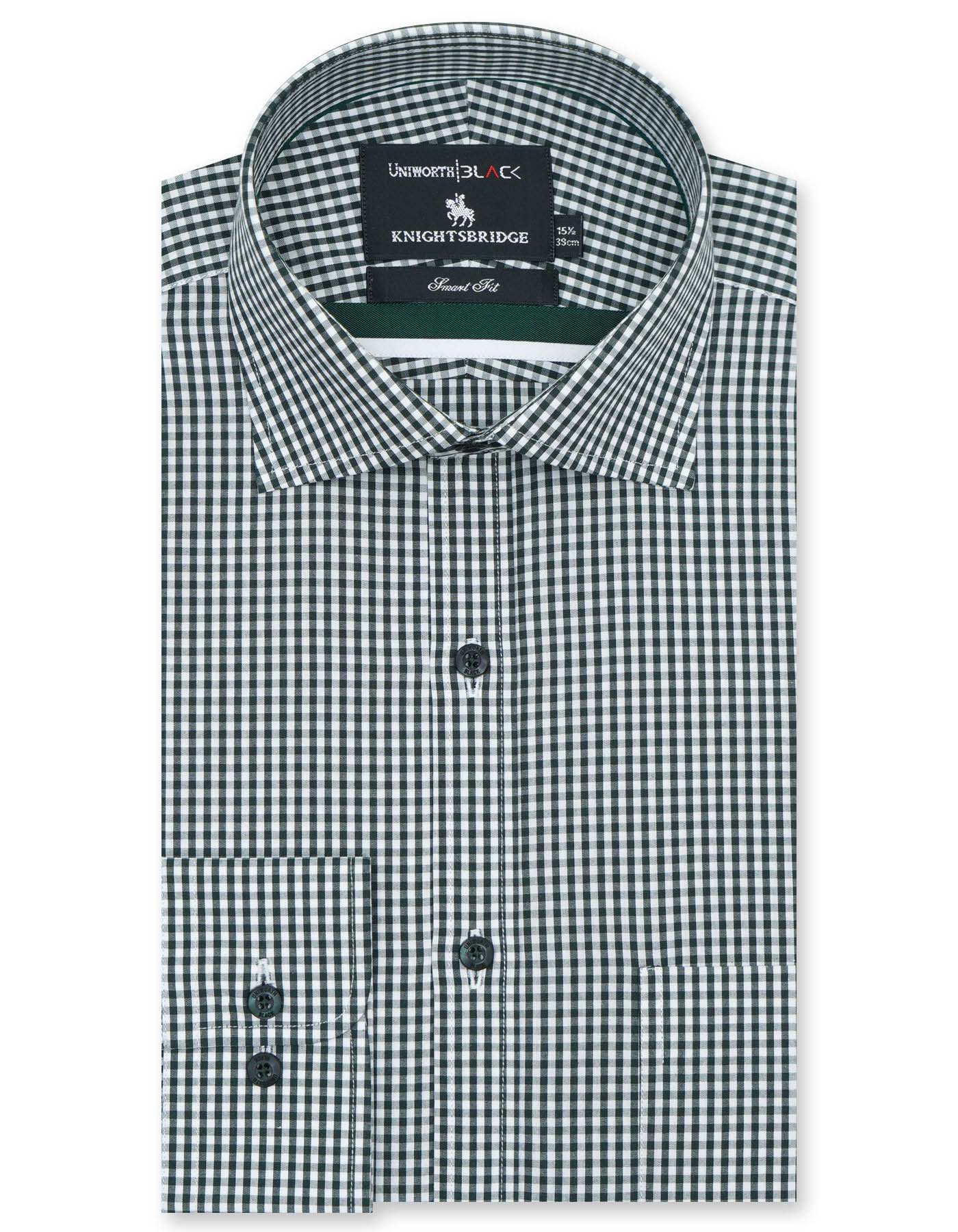 Check White/L Green Tailored Smart Fit Shirt