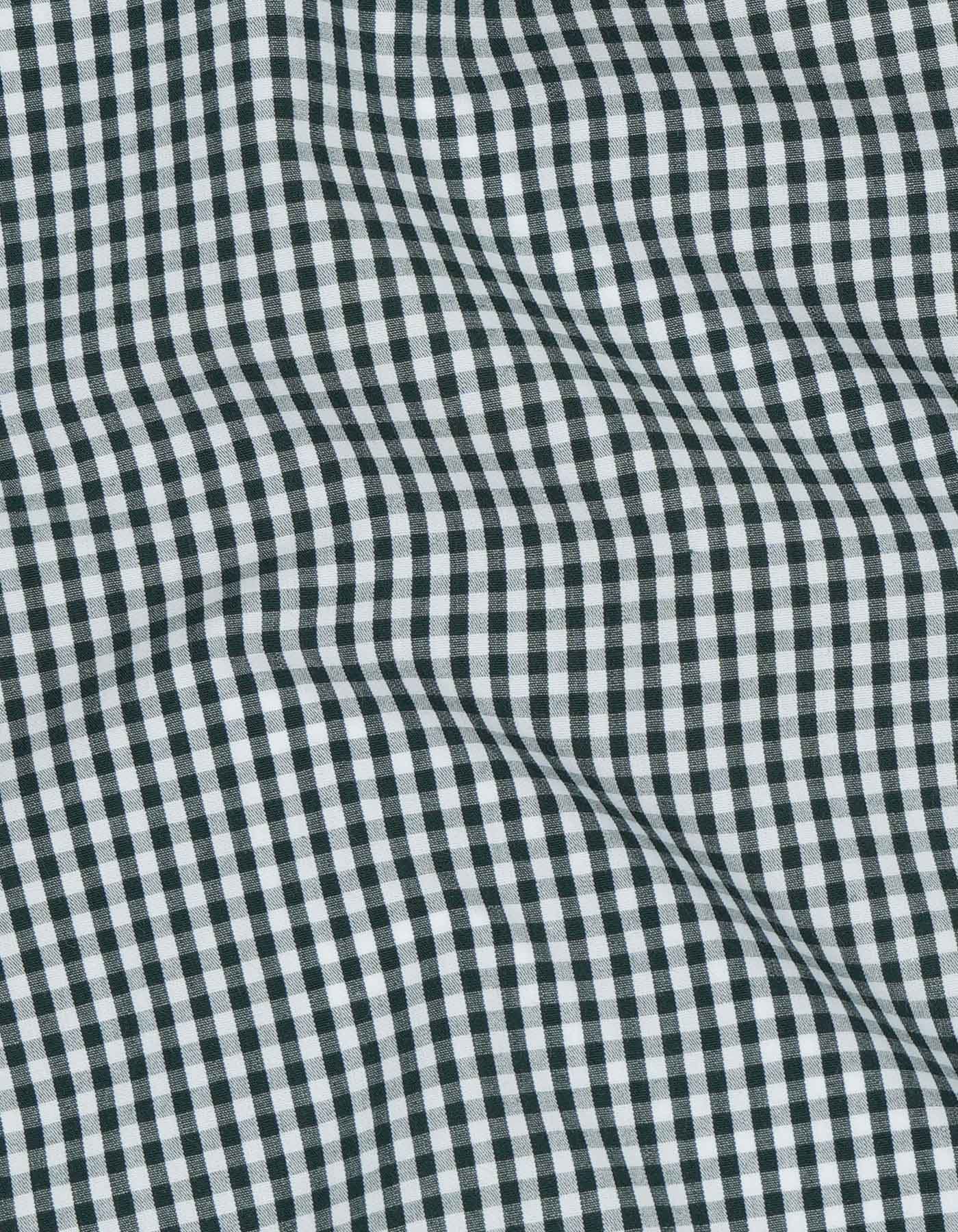Check White/L Green Tailored Smart Fit Shirt - Image 4