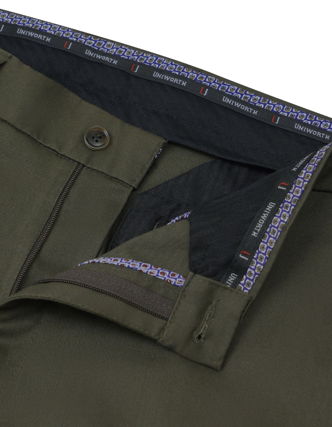 Chocolate Plain Classic Fit Cotton Trouser - Image 2