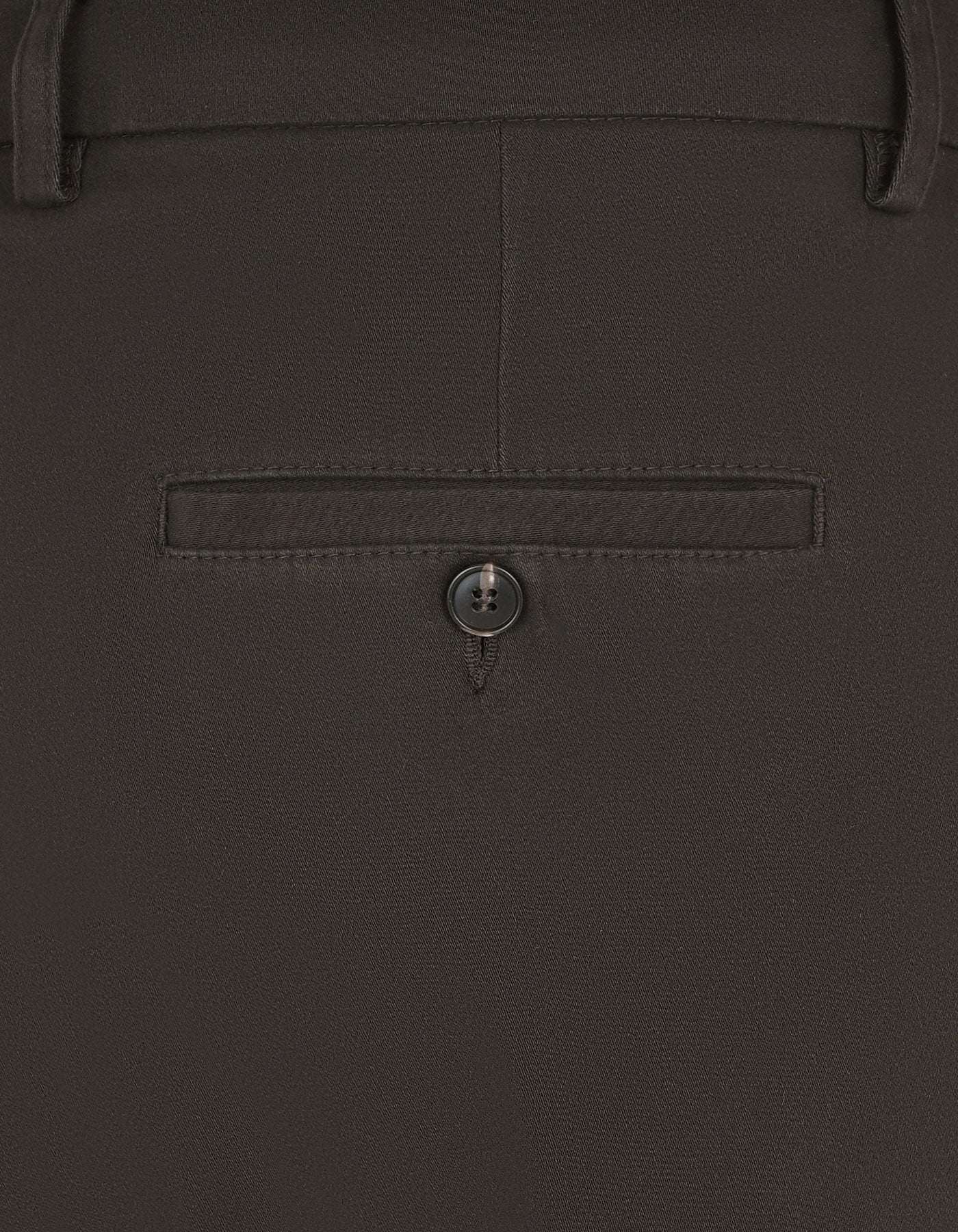 Chocolate Plain Classic Fit Cotton Trouser - Image 4