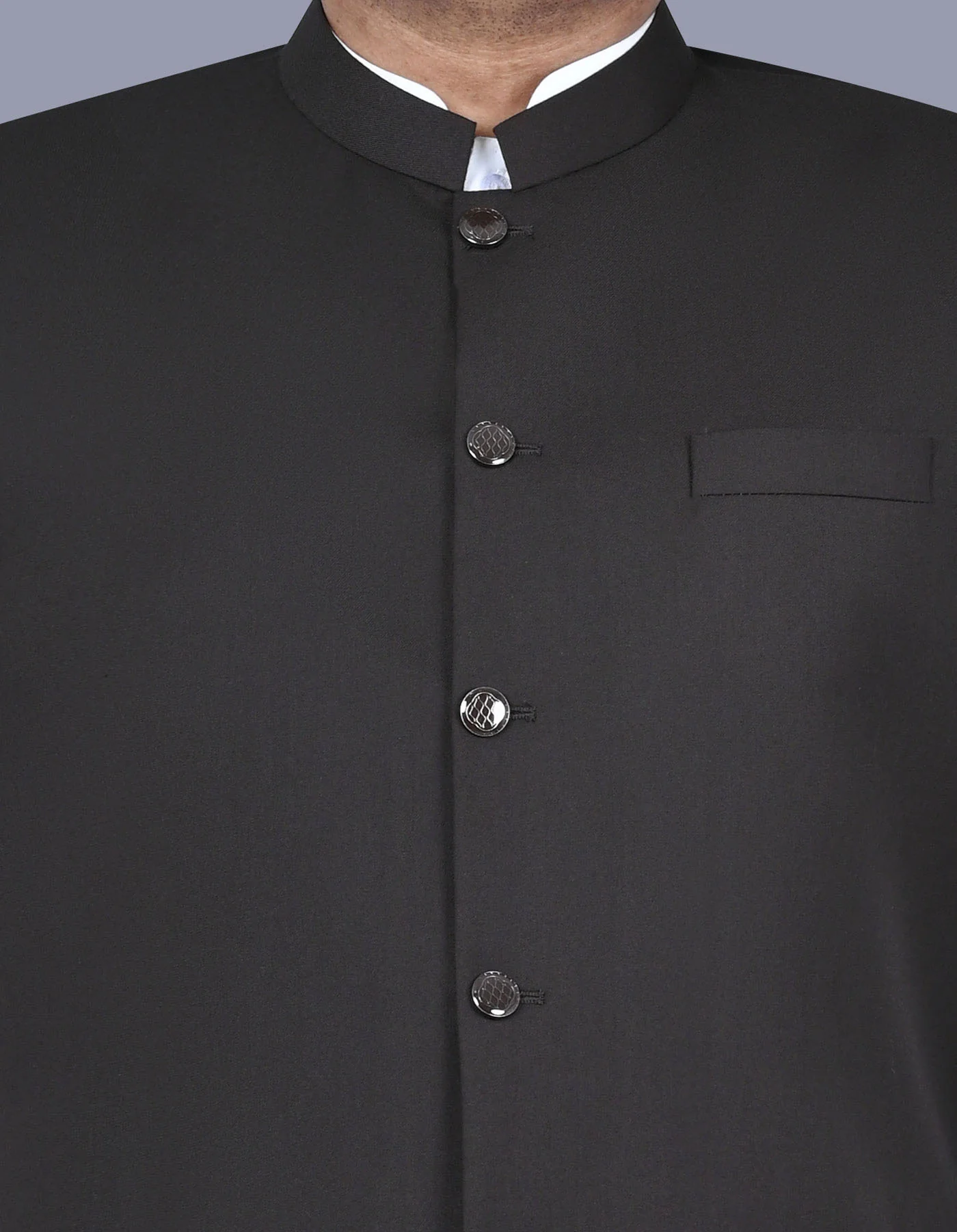 Chocolate Plain Classic Fit Waist Coat - Image 2