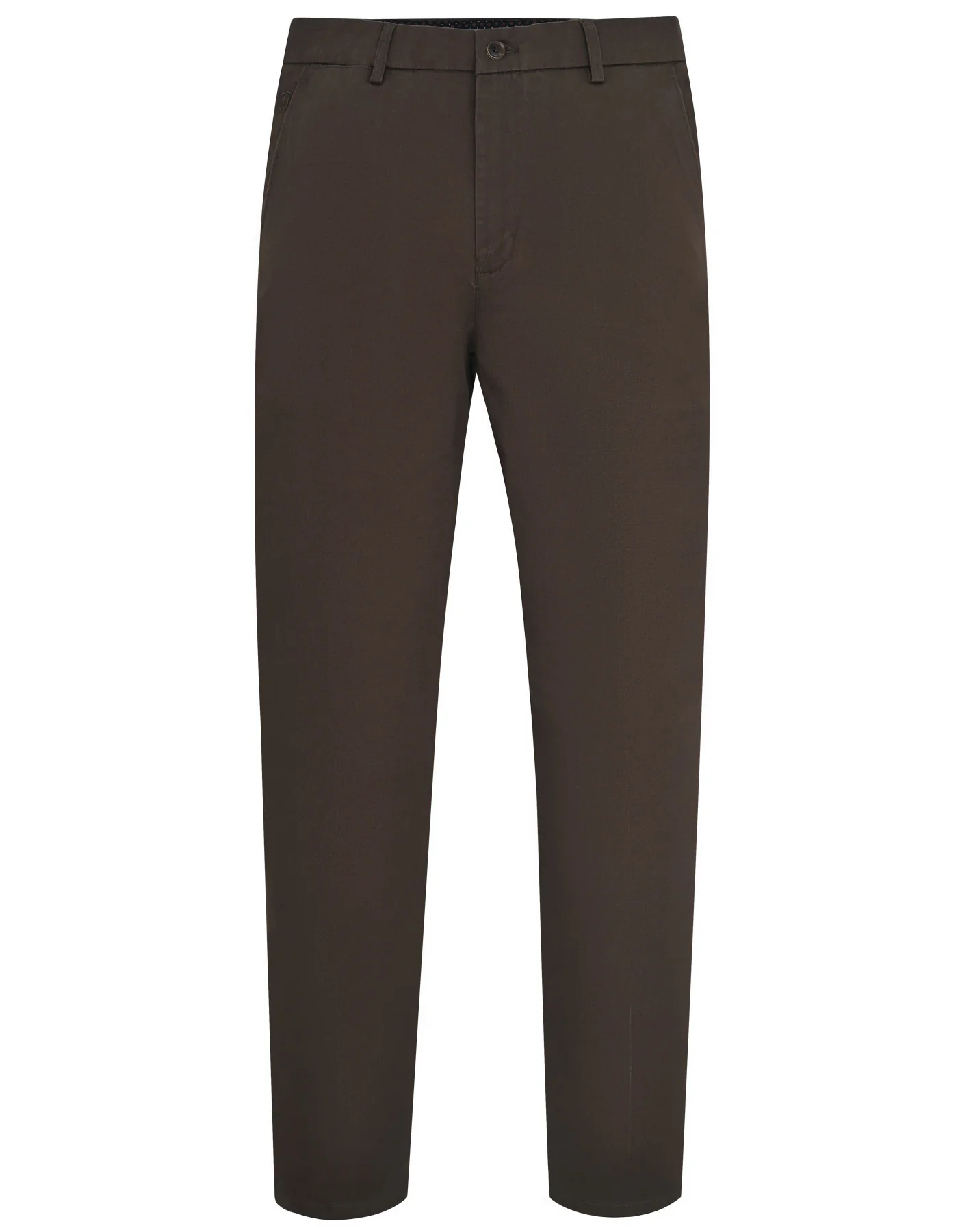 Chocolate Plain Smart Fit Cotton Trouser