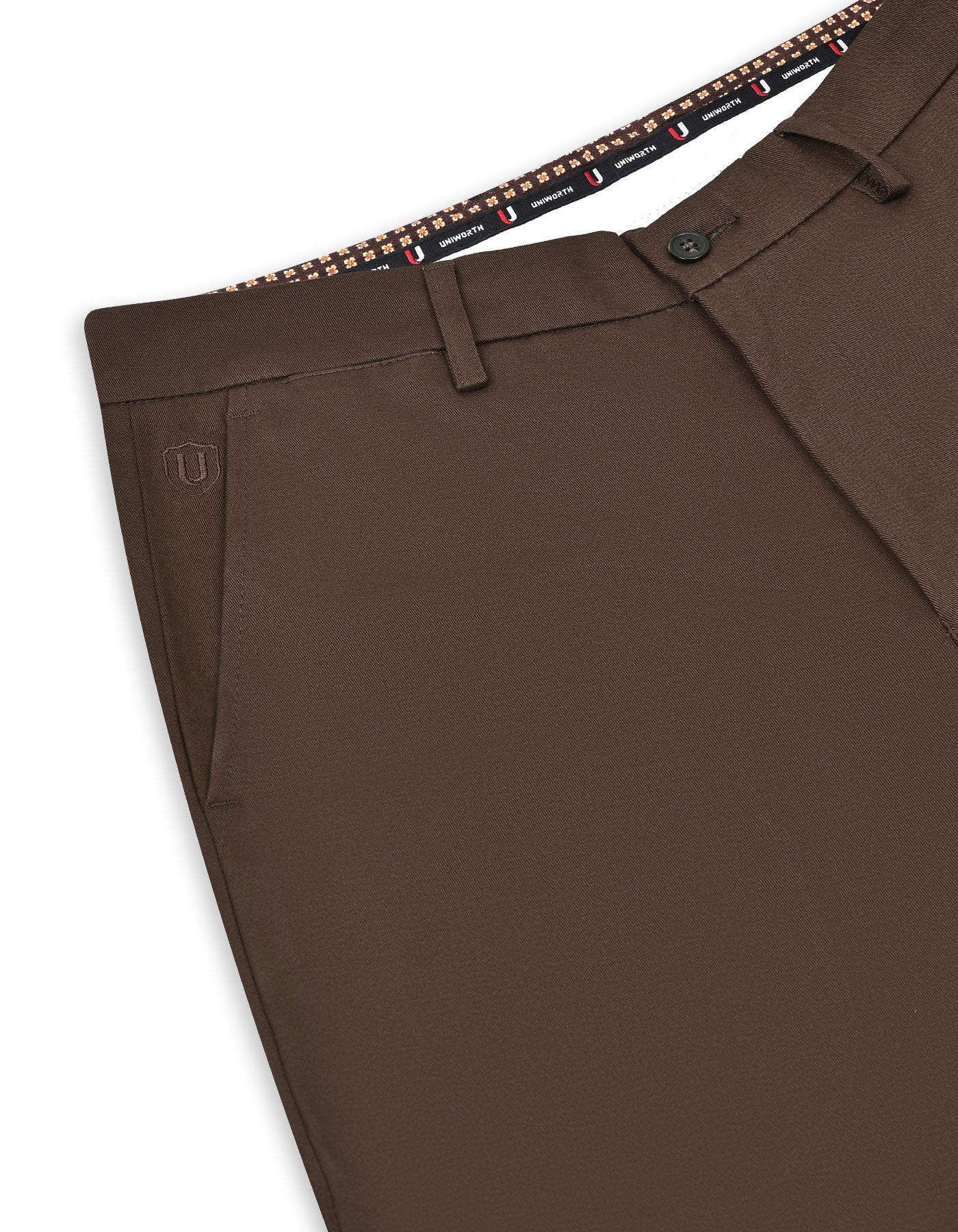 Chocolate Smart Fit Cotton Trouser - Image 3