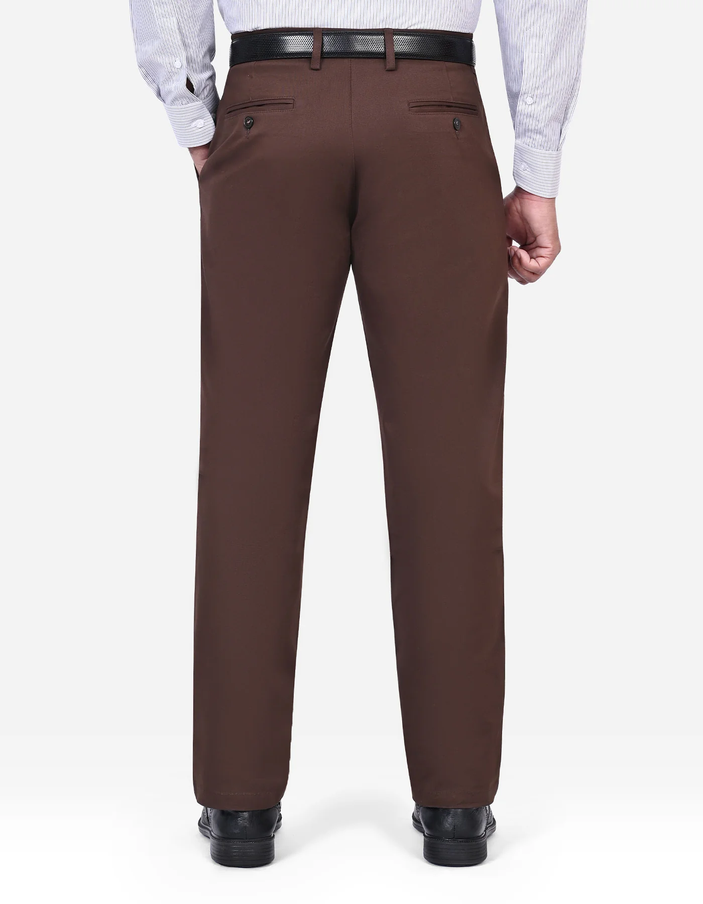 Chocolate Smart Fit Cotton Trouser - Image 5