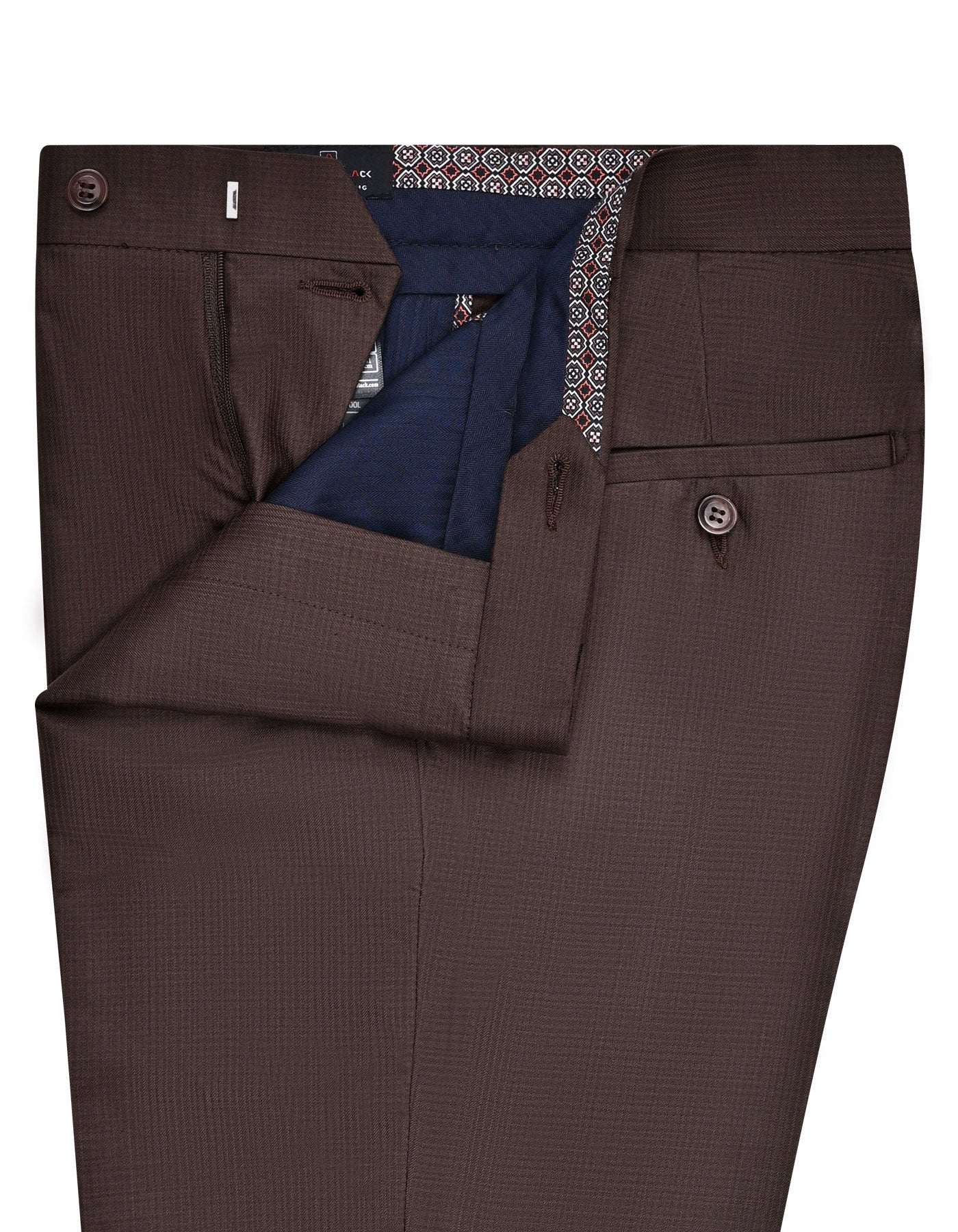 Chocolate Texture Classic Fit Formal Trouser - Image 2
