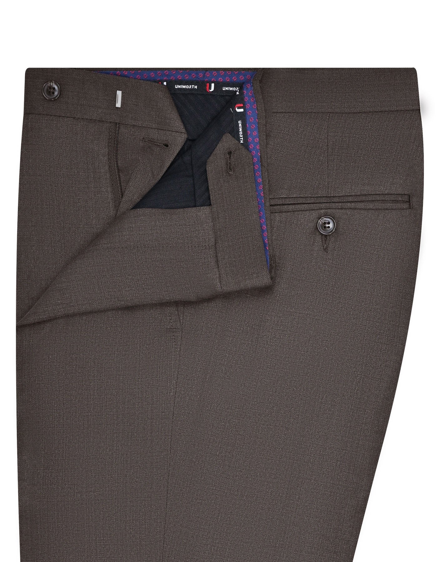 Chocolate Texture Classic Fit Formal Trouser - Image 2