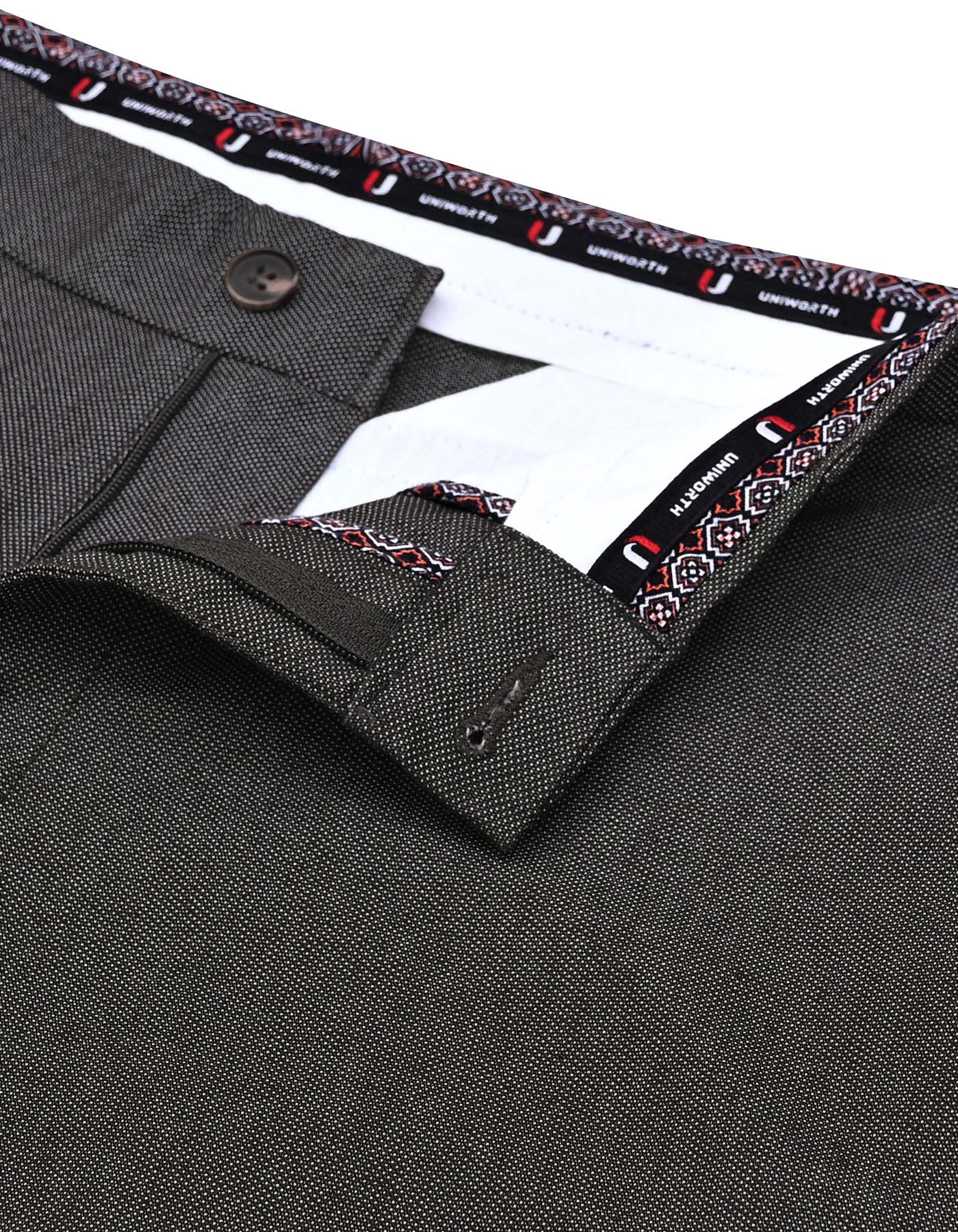 Chocolate Texture Smart Fit Cotton Trouser - Image 2