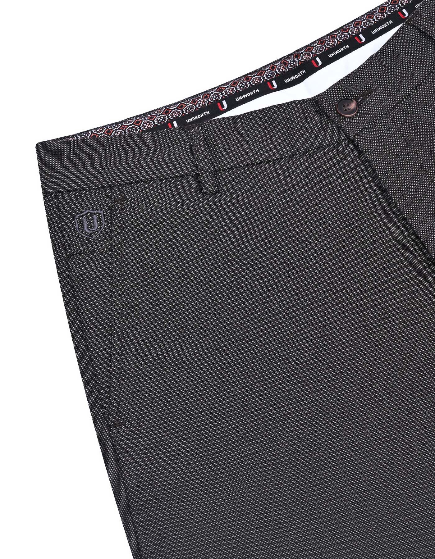 Chocolate Texture Smart Fit Cotton Trouser - Image 3