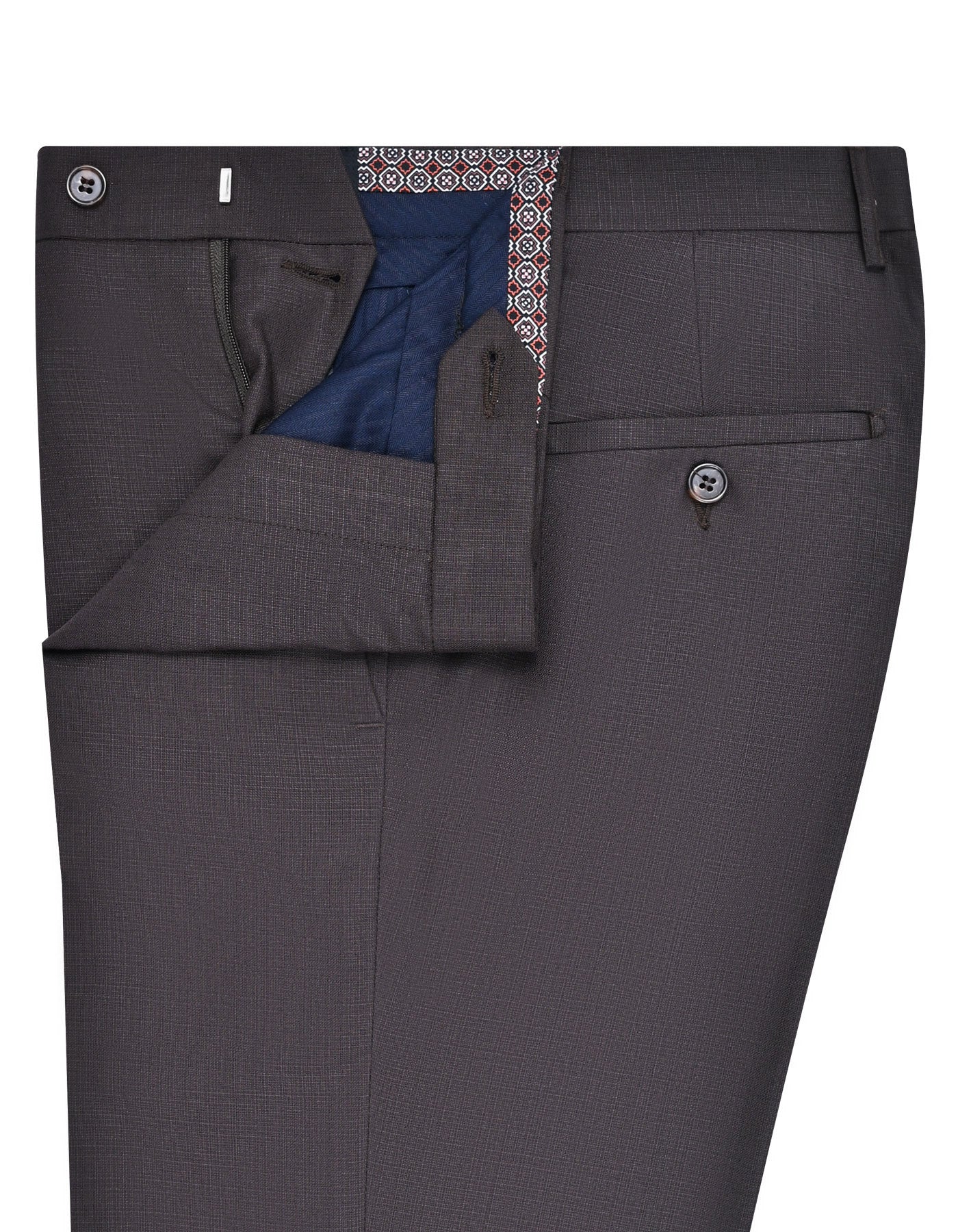 Chocolate Texture Smart Fit Formal Trouser - Image 2