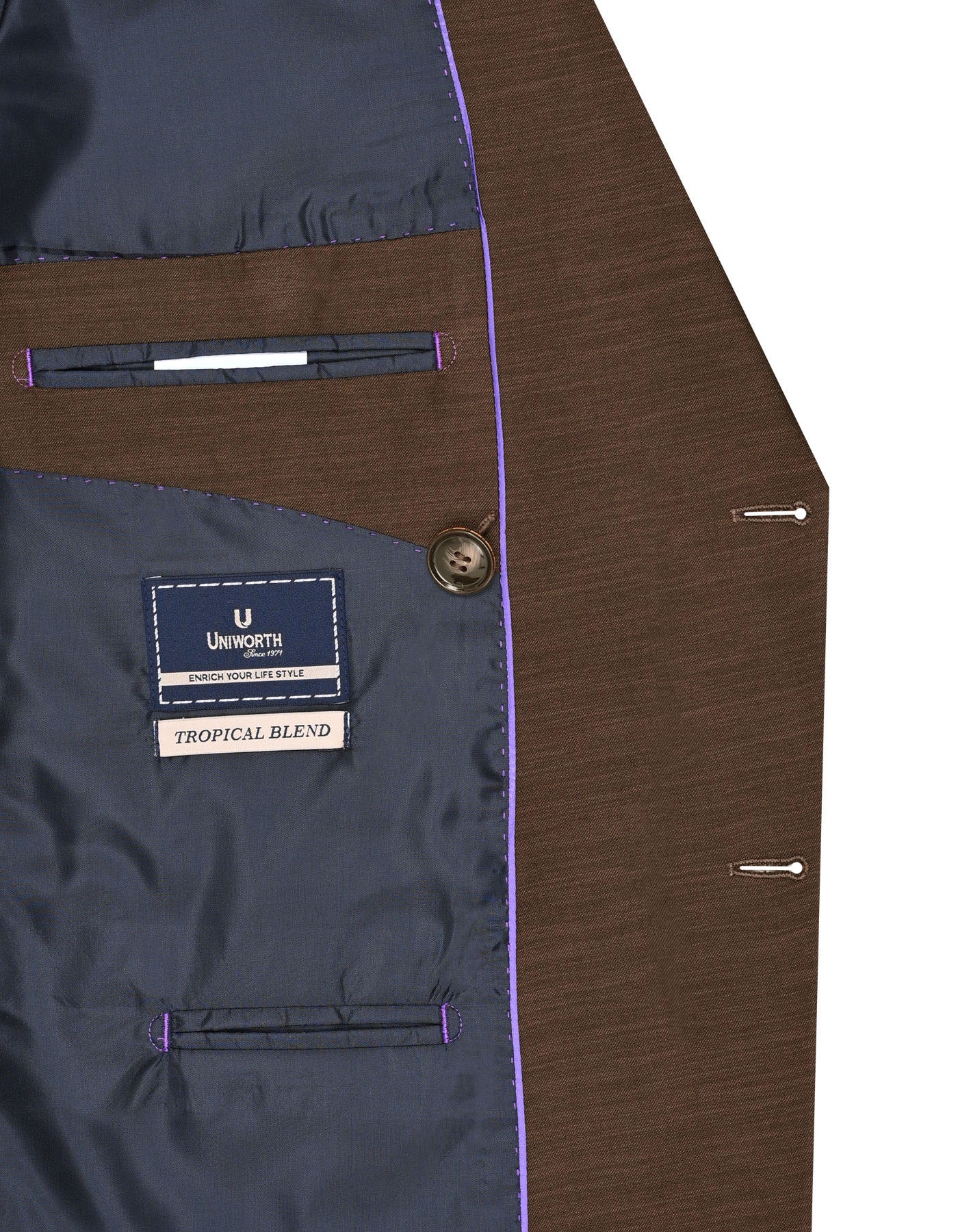 Chocolate Texture Tailored Smart Fit Suit - Image 4