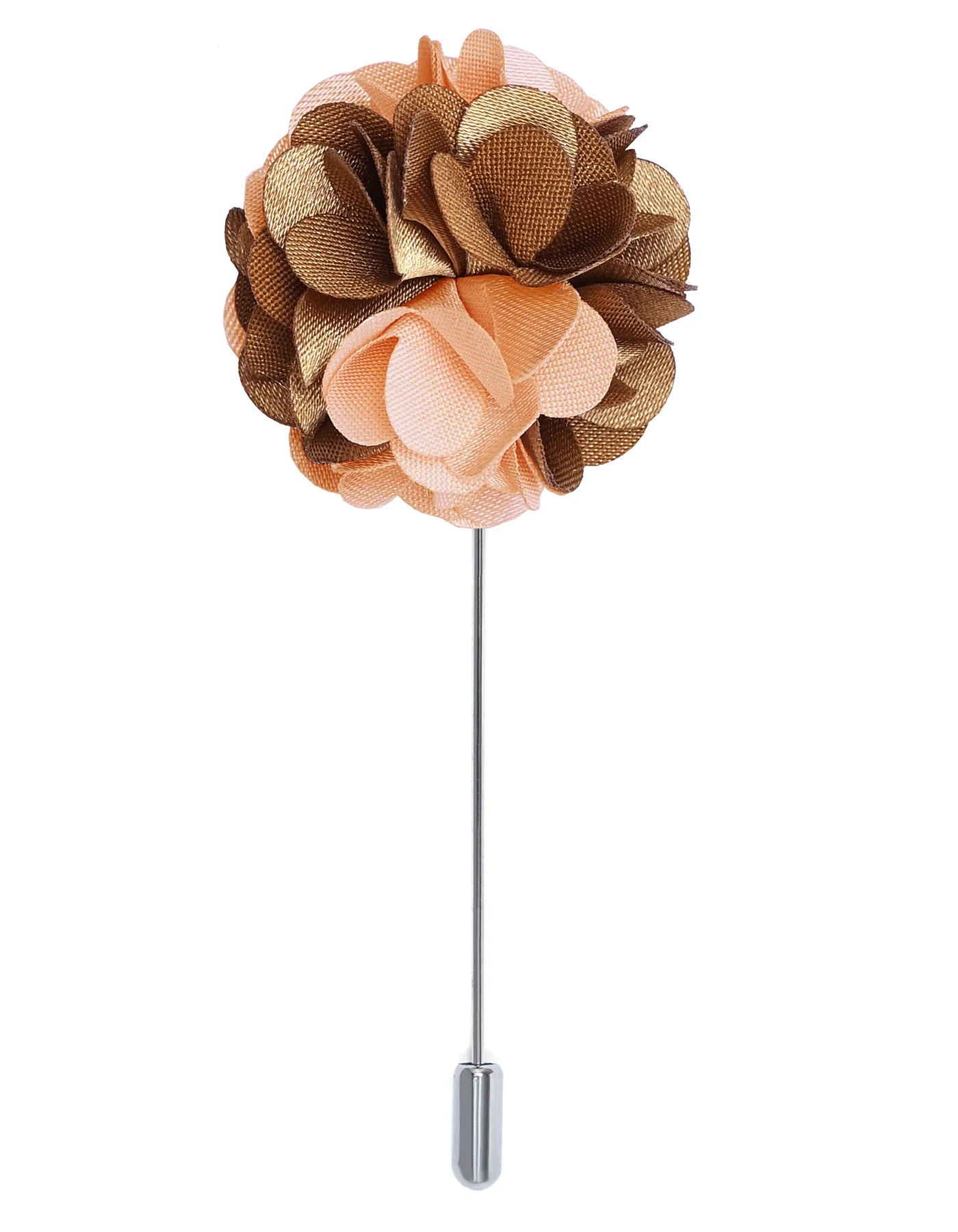 Coffee Floral Coat Lapel Pin