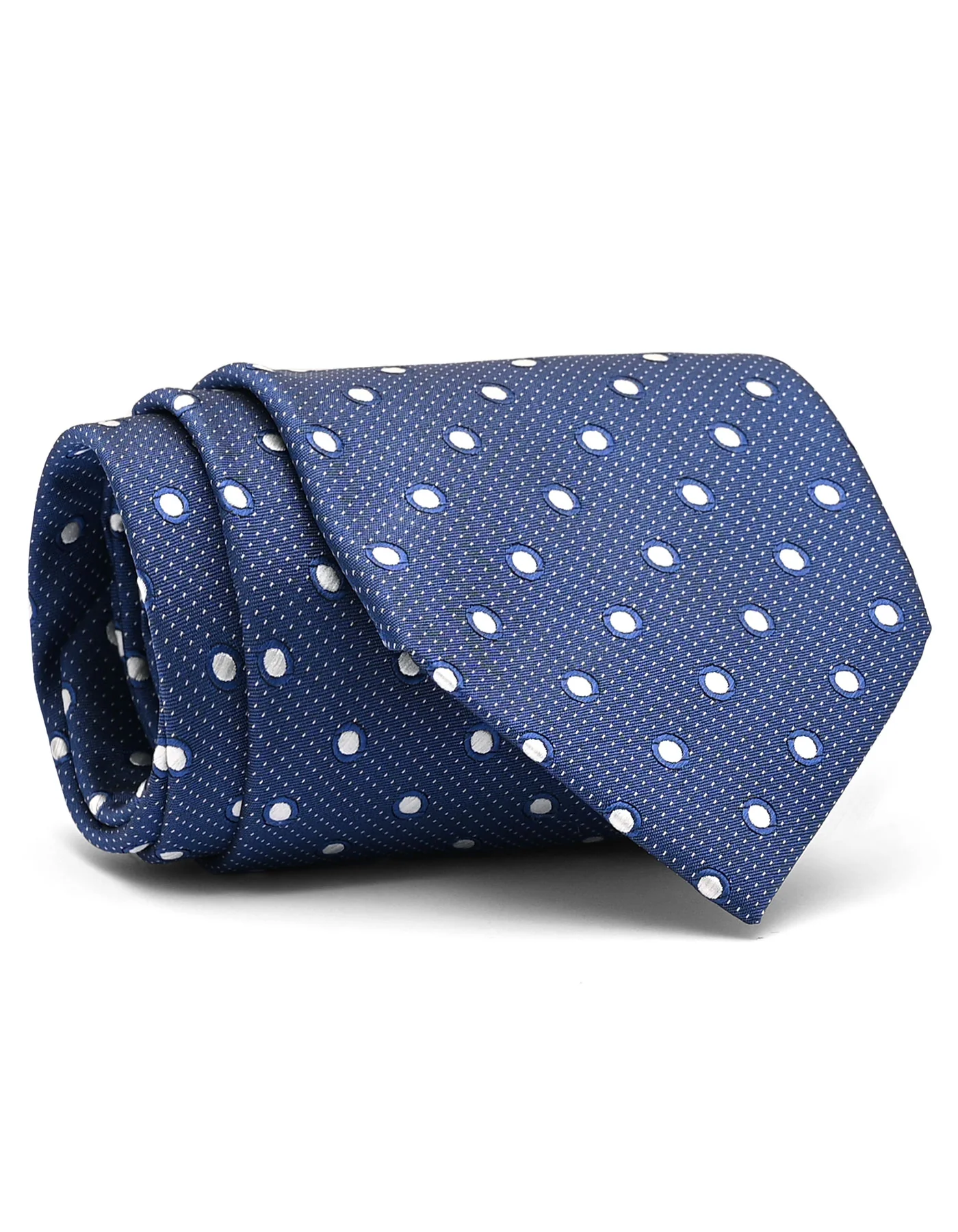 D Blue Dotted Tie