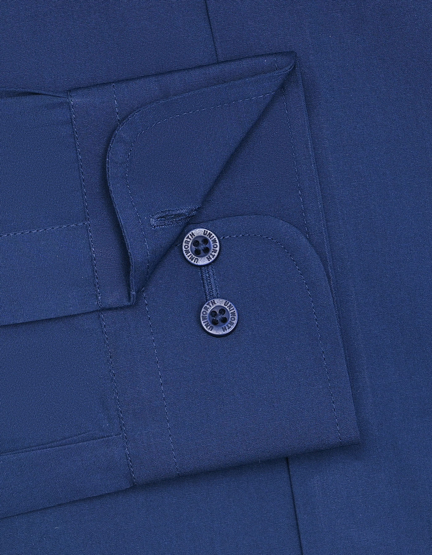 D Blue Plain Classic Fit Shirt - Image 3