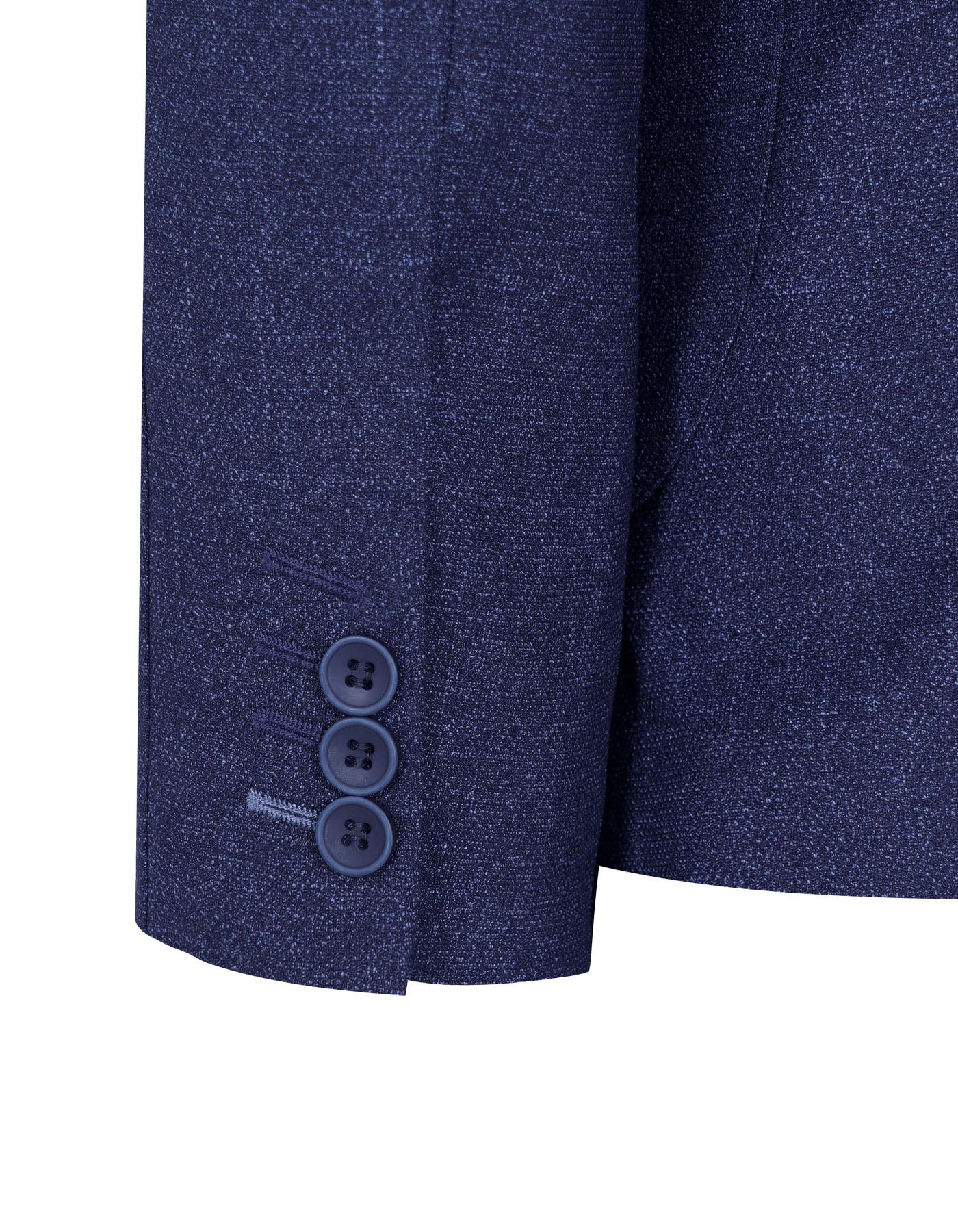 D Blue Tailored Smart Fit Coat - Image 4