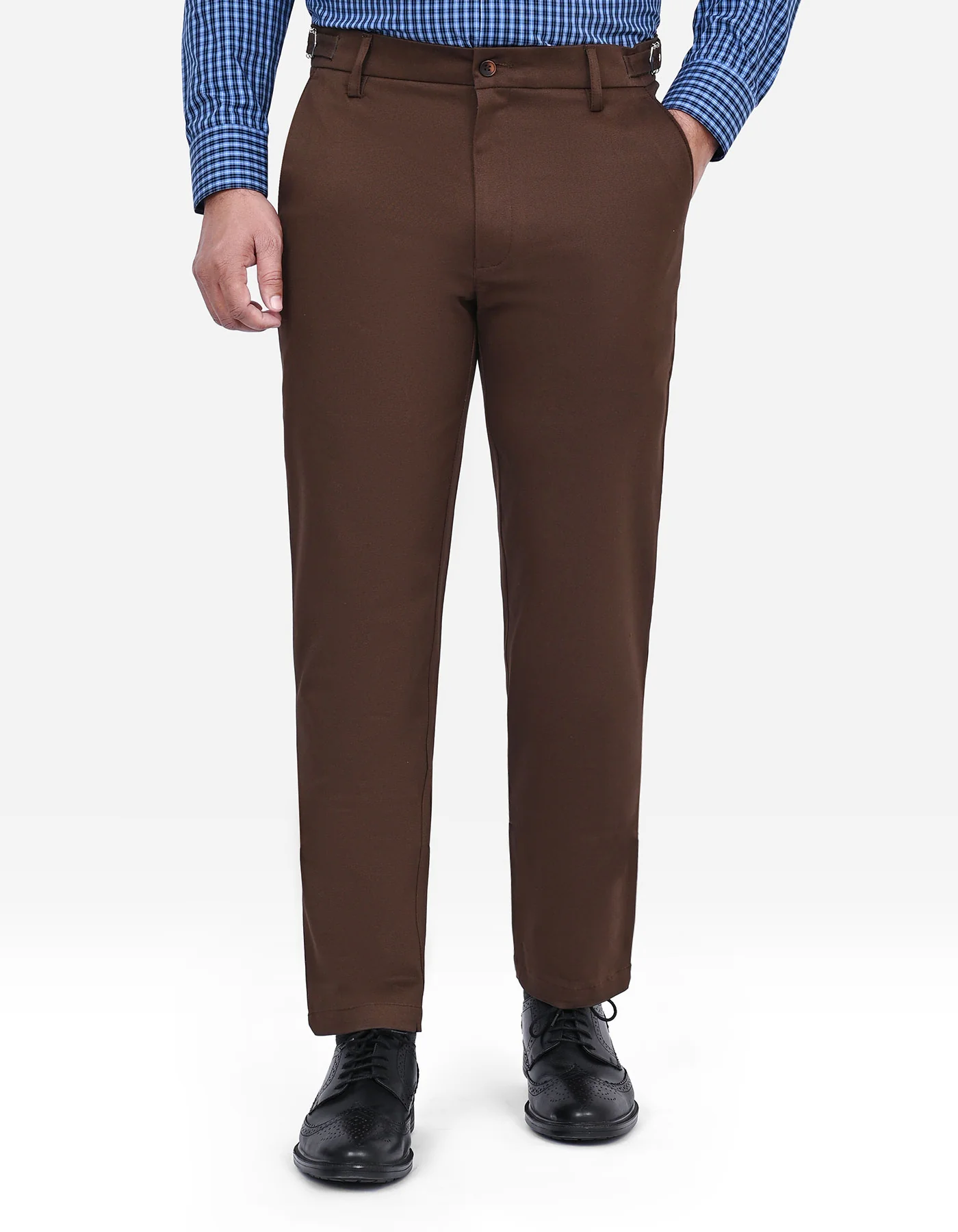 D Brown Smart Fit Chino