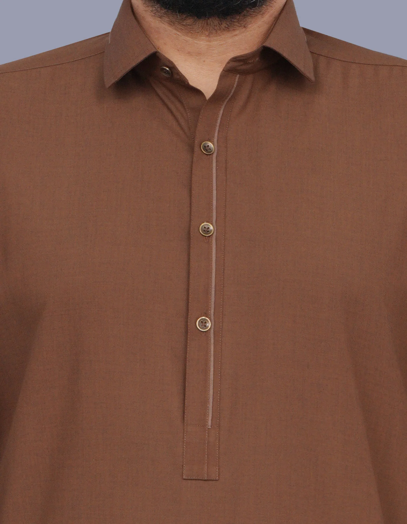 D Brown Texture Kameez Shalwar - Image 2