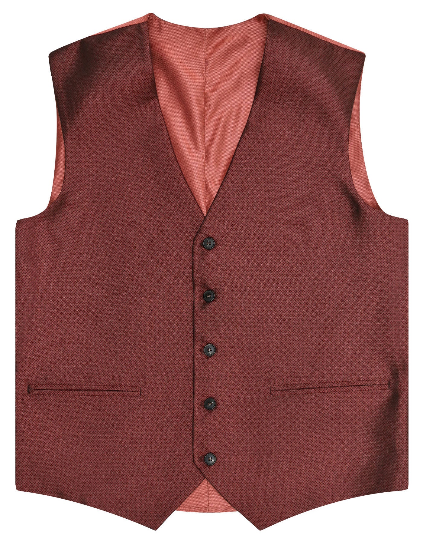 D Brown Texture Western Waistcoat