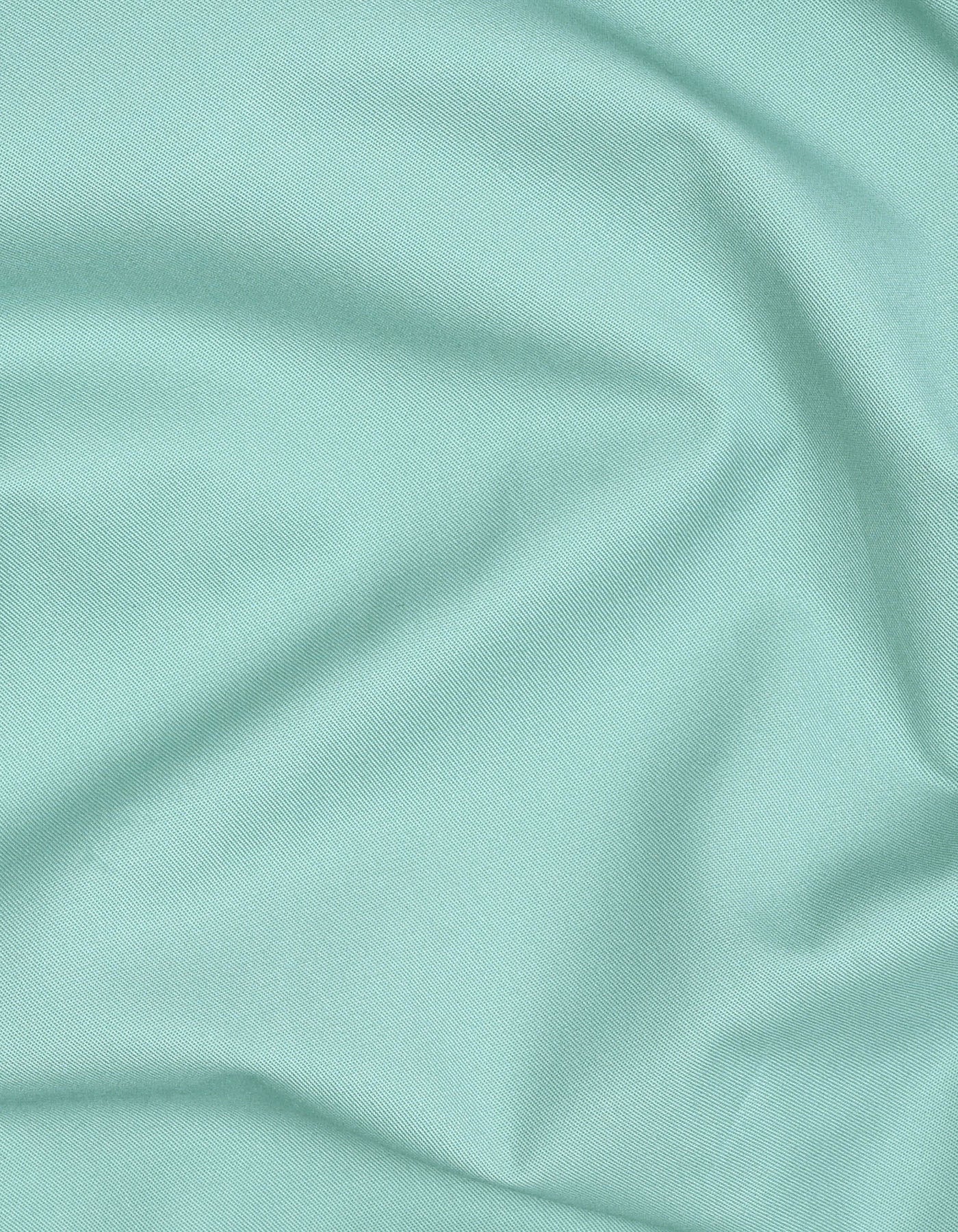 D Cyan Plain Tailored Smart Fit Shirt - Image 4