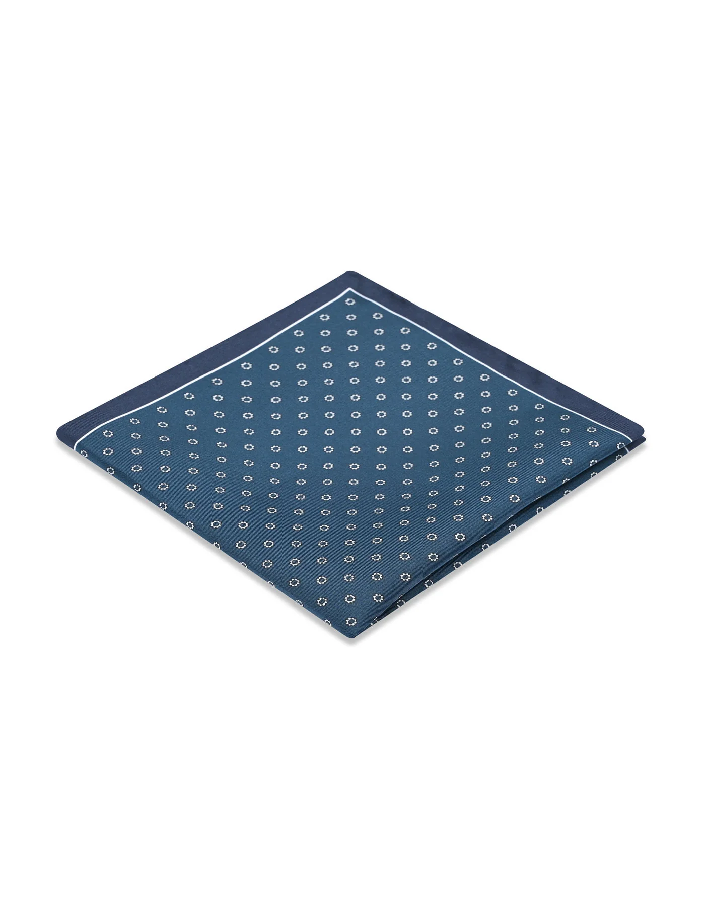 D Green Paisley Pocket Square - Image 2