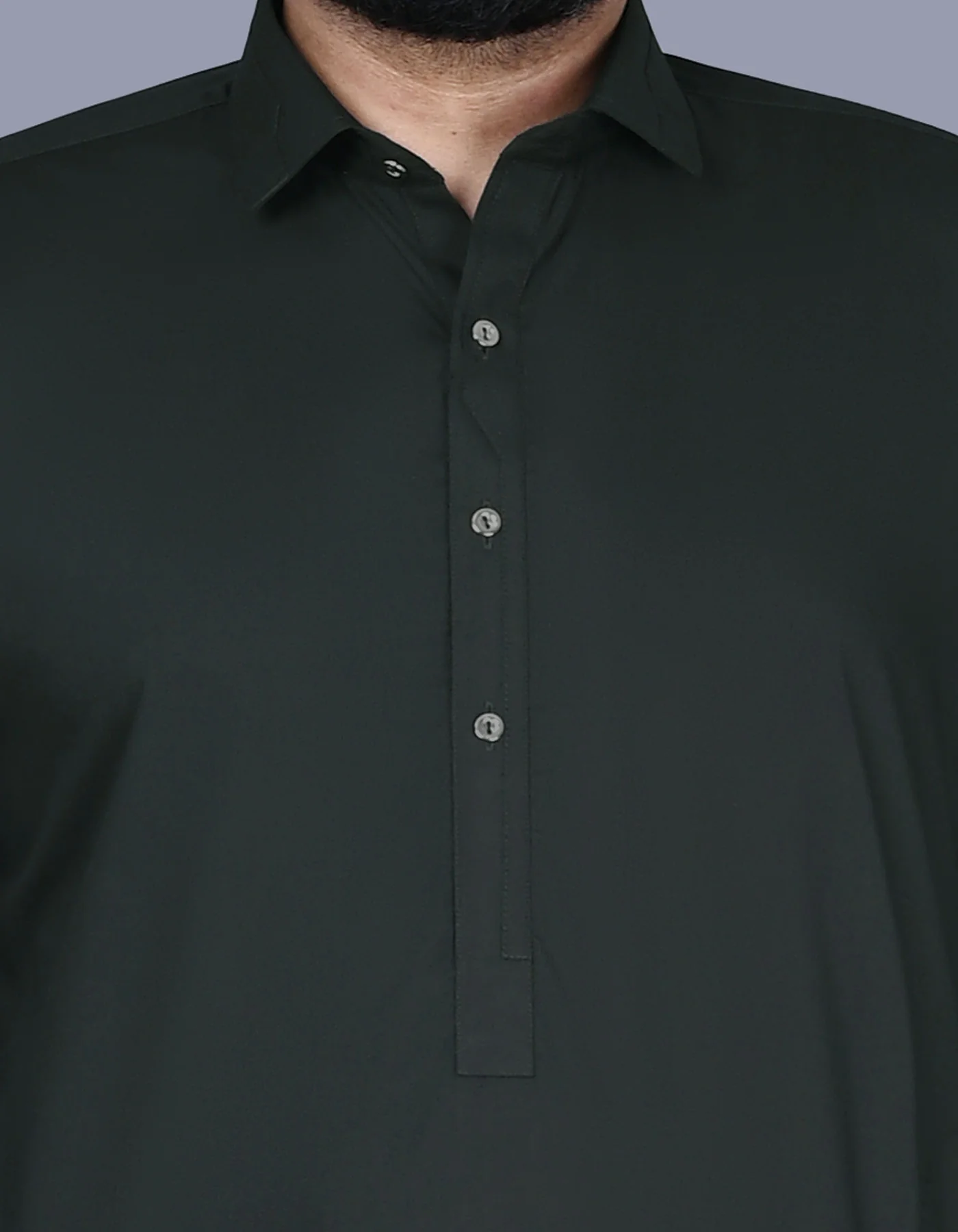 D Green Plain Kameez Shalwar - Image 2