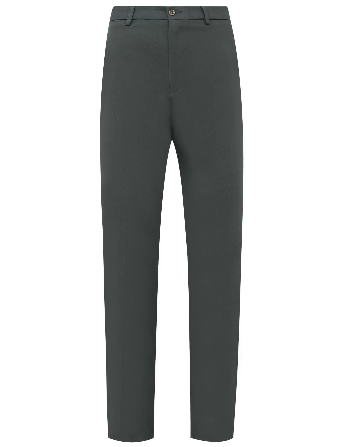 D Grey Plain Classic Fit Cotton Trouser