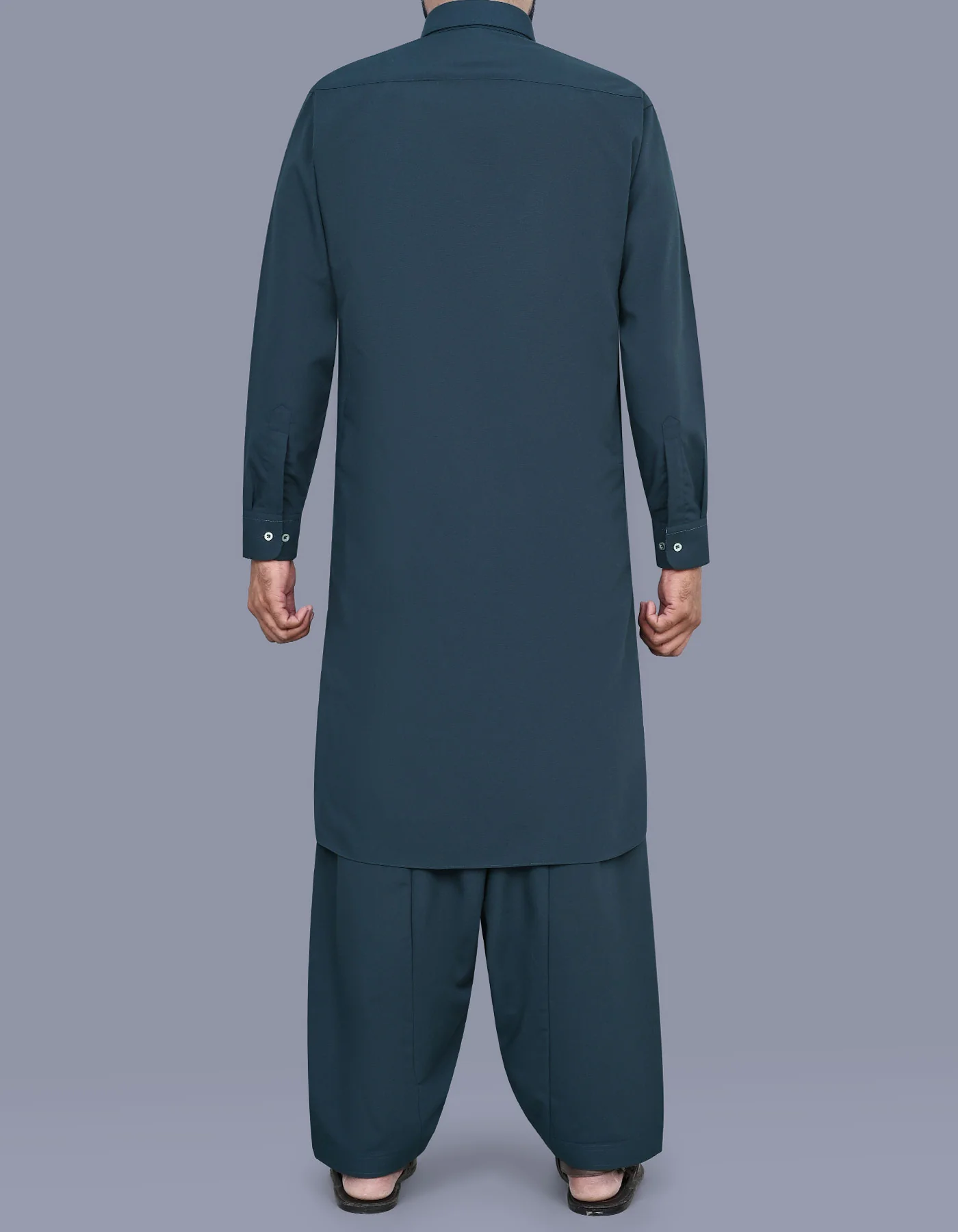 D Grey Plain Kameez Shalwar - Image 6