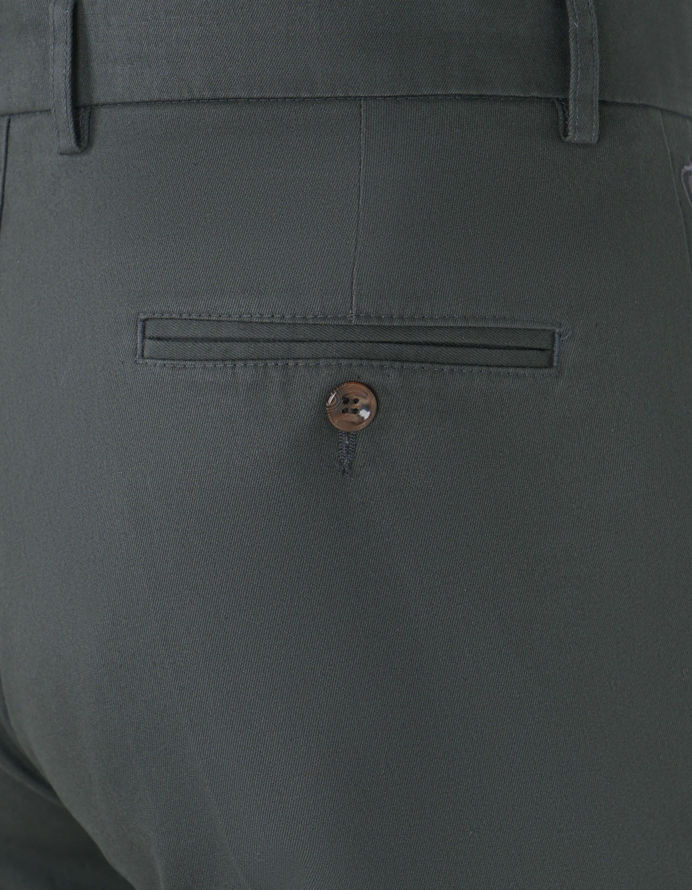 D Grey Plain Smart Fit Cotton Trouser - Image 4