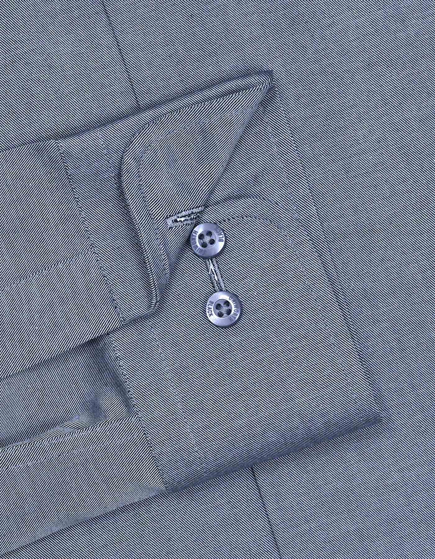 D Grey Plain Tailored Smart Fit Shirt - Image 3