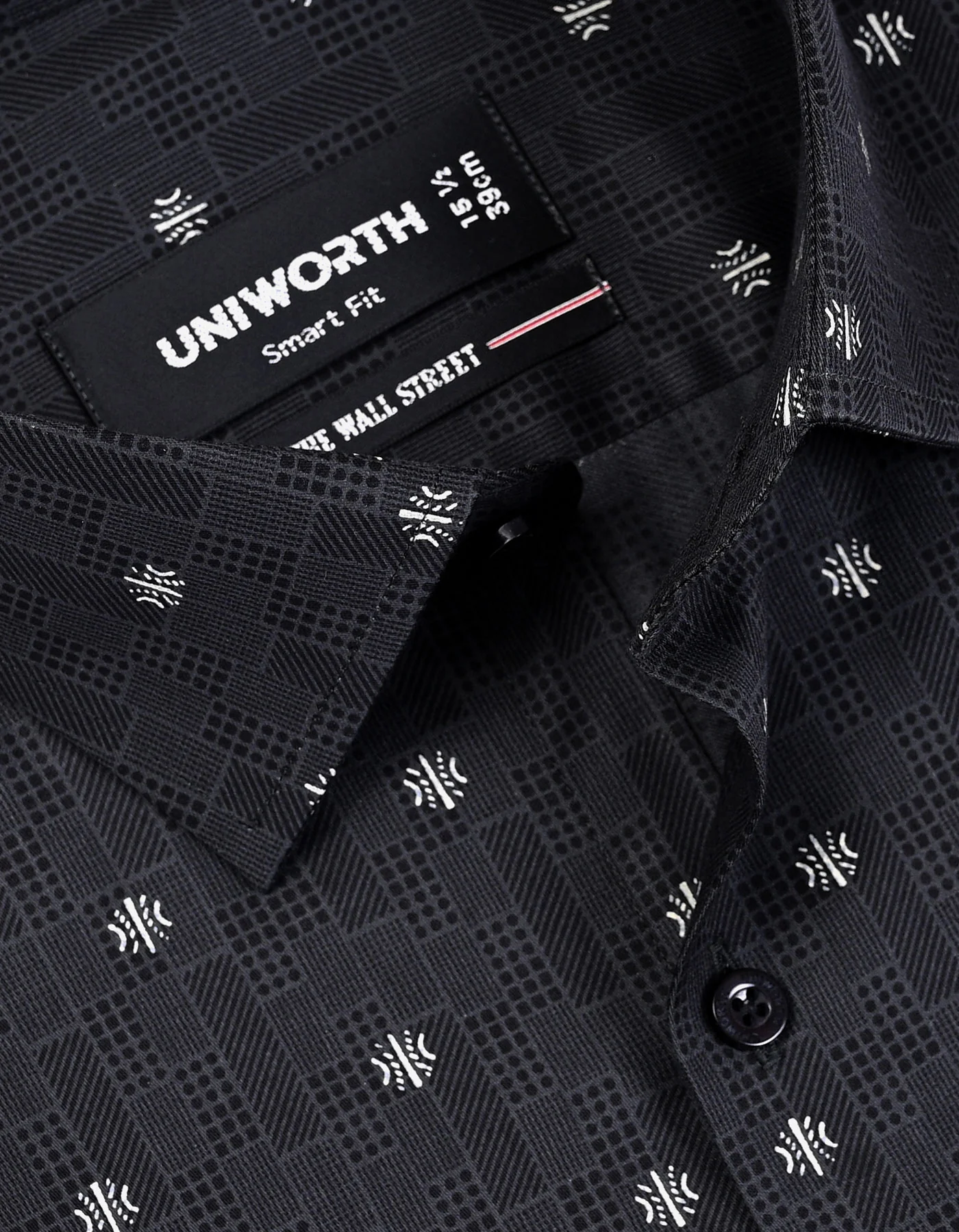 D Grey Printed Tailored Smart Fit Shirt - Image 2
