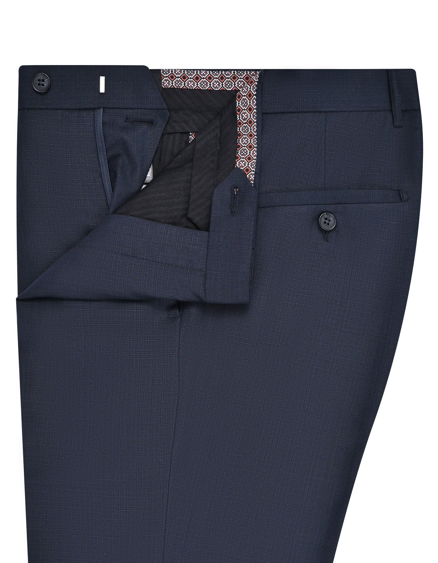 D Grey Texture Classic Fit Formal Trouser - Image 2