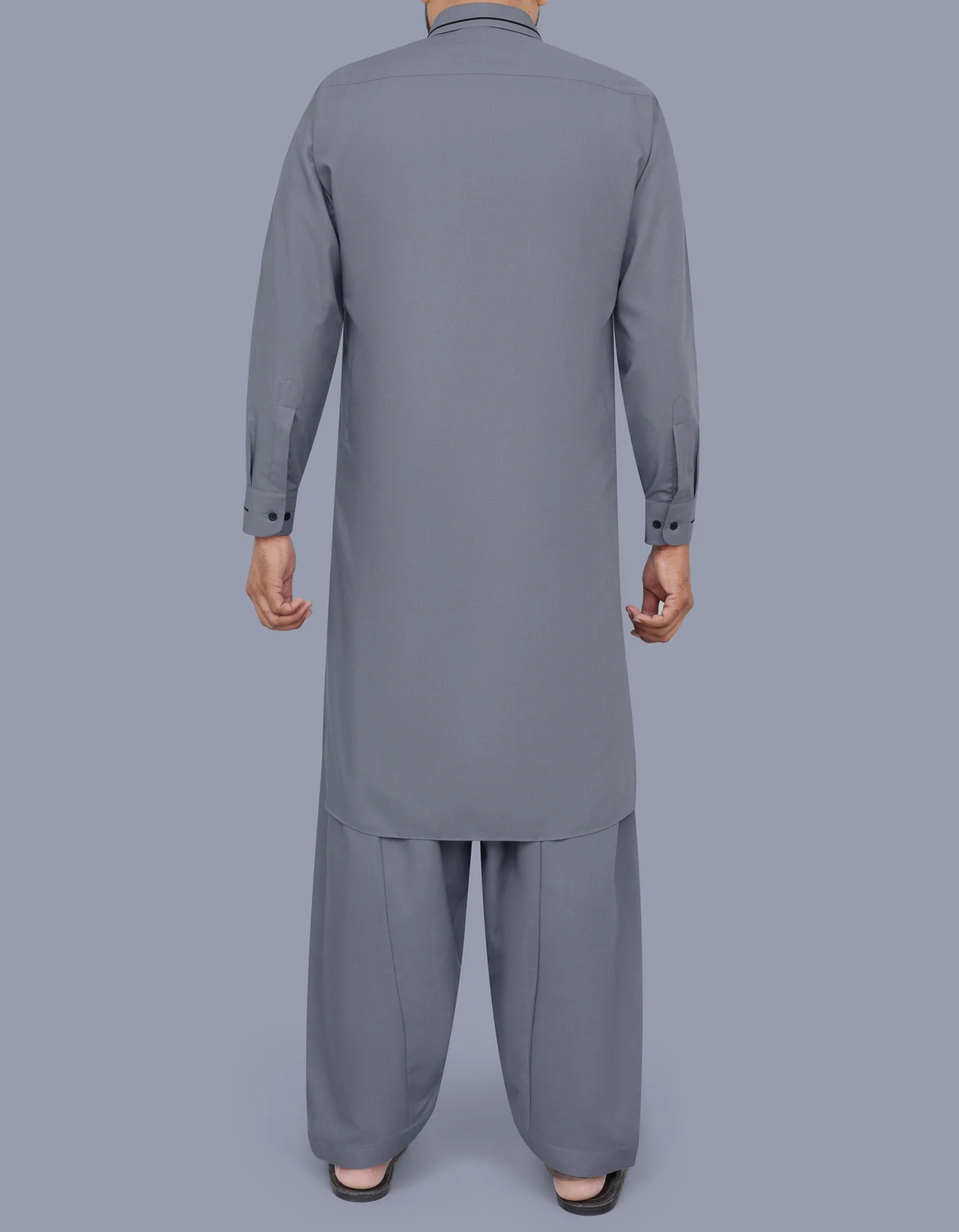 D Grey Texture Kameez Shalwar - Image 4