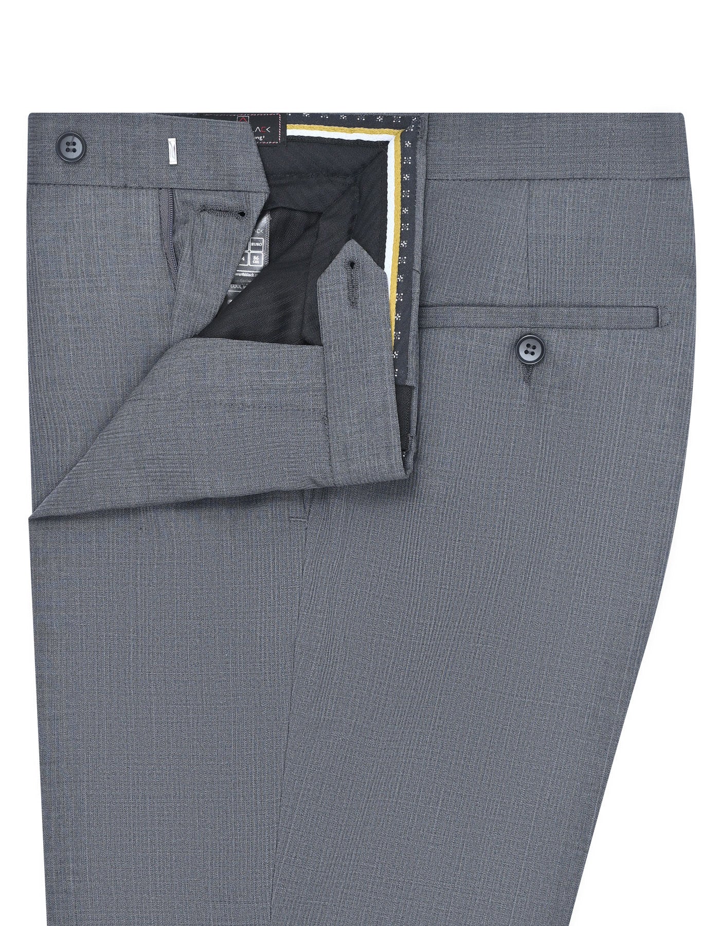 D Grey Texture Tailored Smart Fit Formal Trouser - Image 2