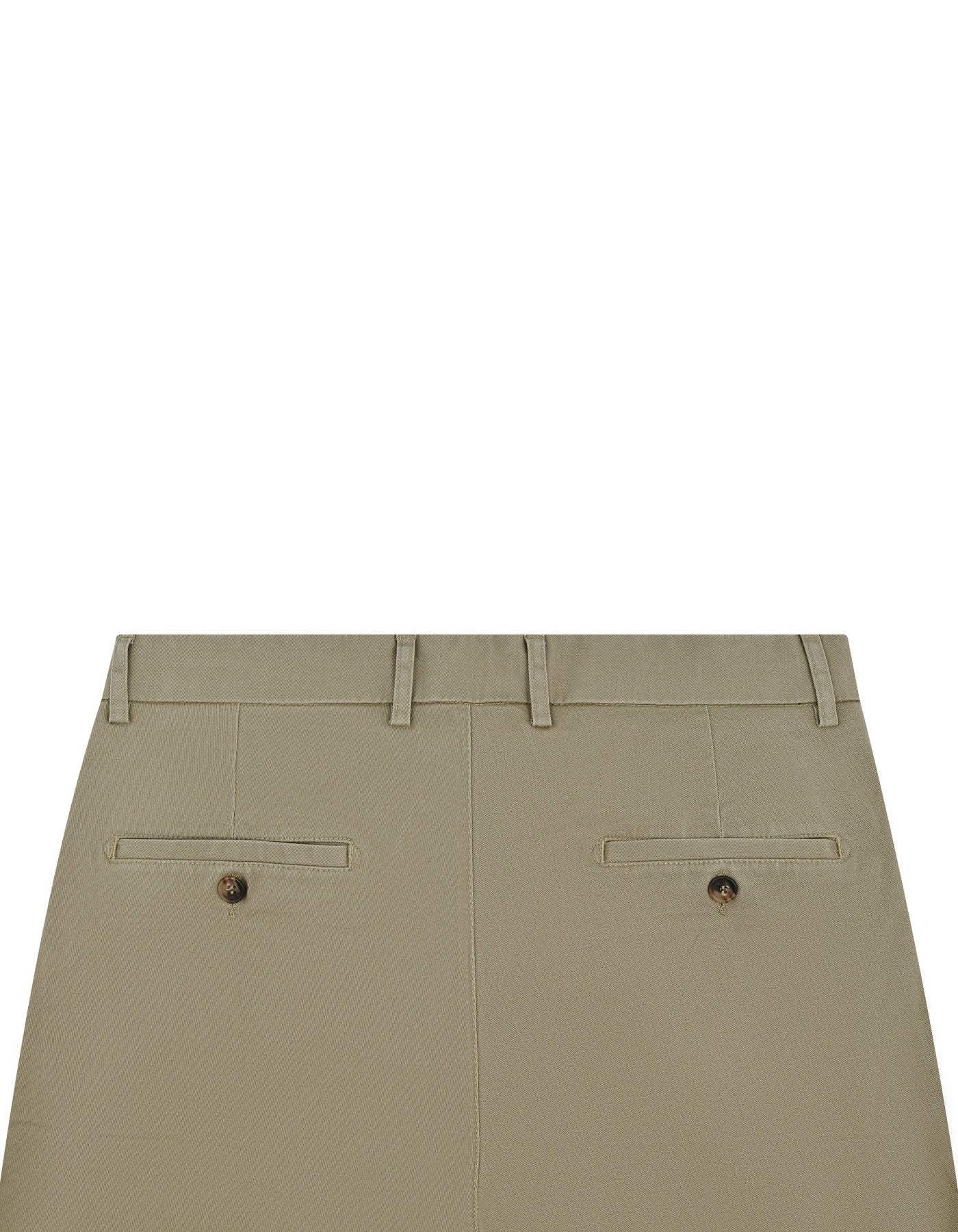 D Khaki Plain Smart Fit Cotton Trouser - Image 3
