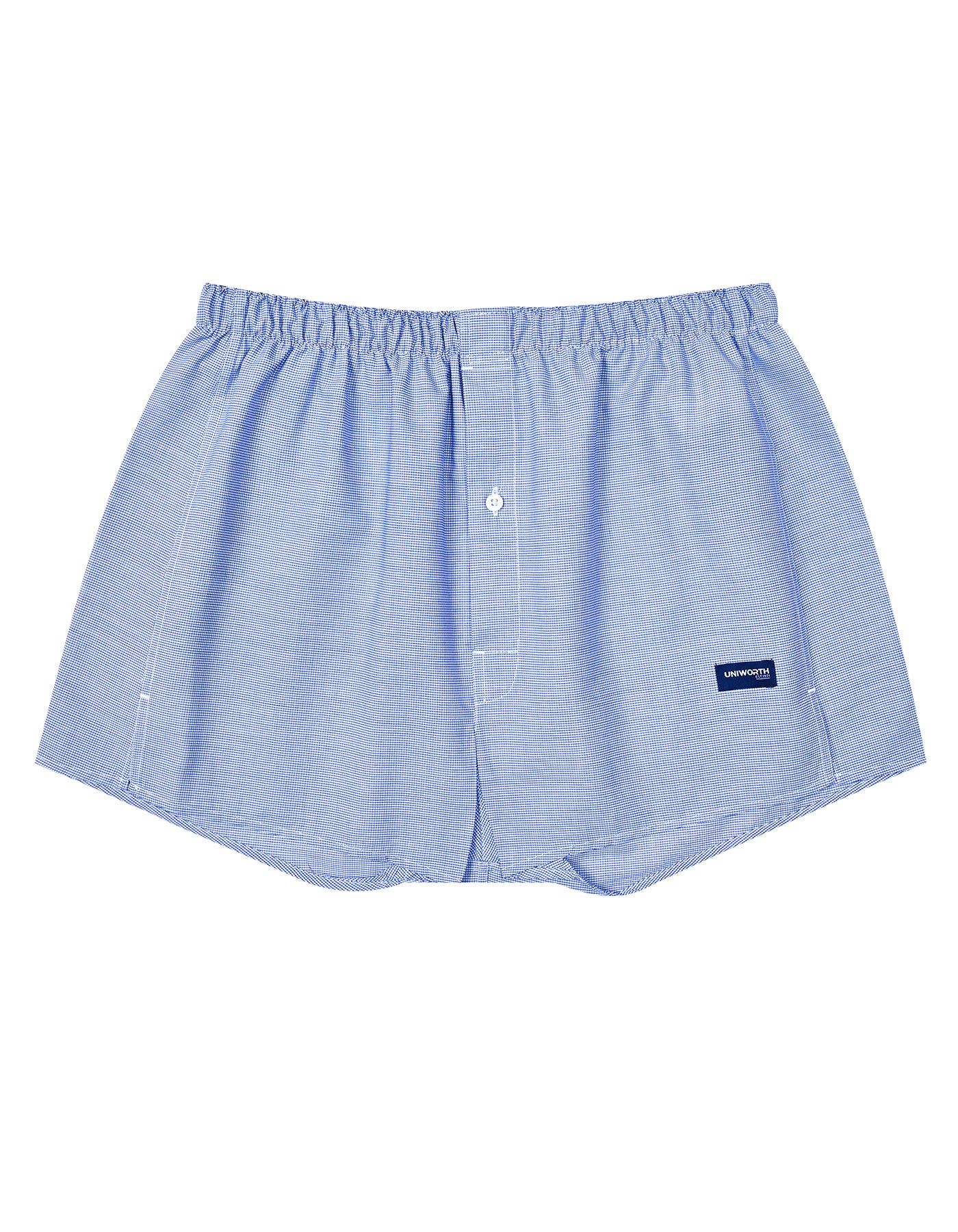 D Navy Check Woven Boxer