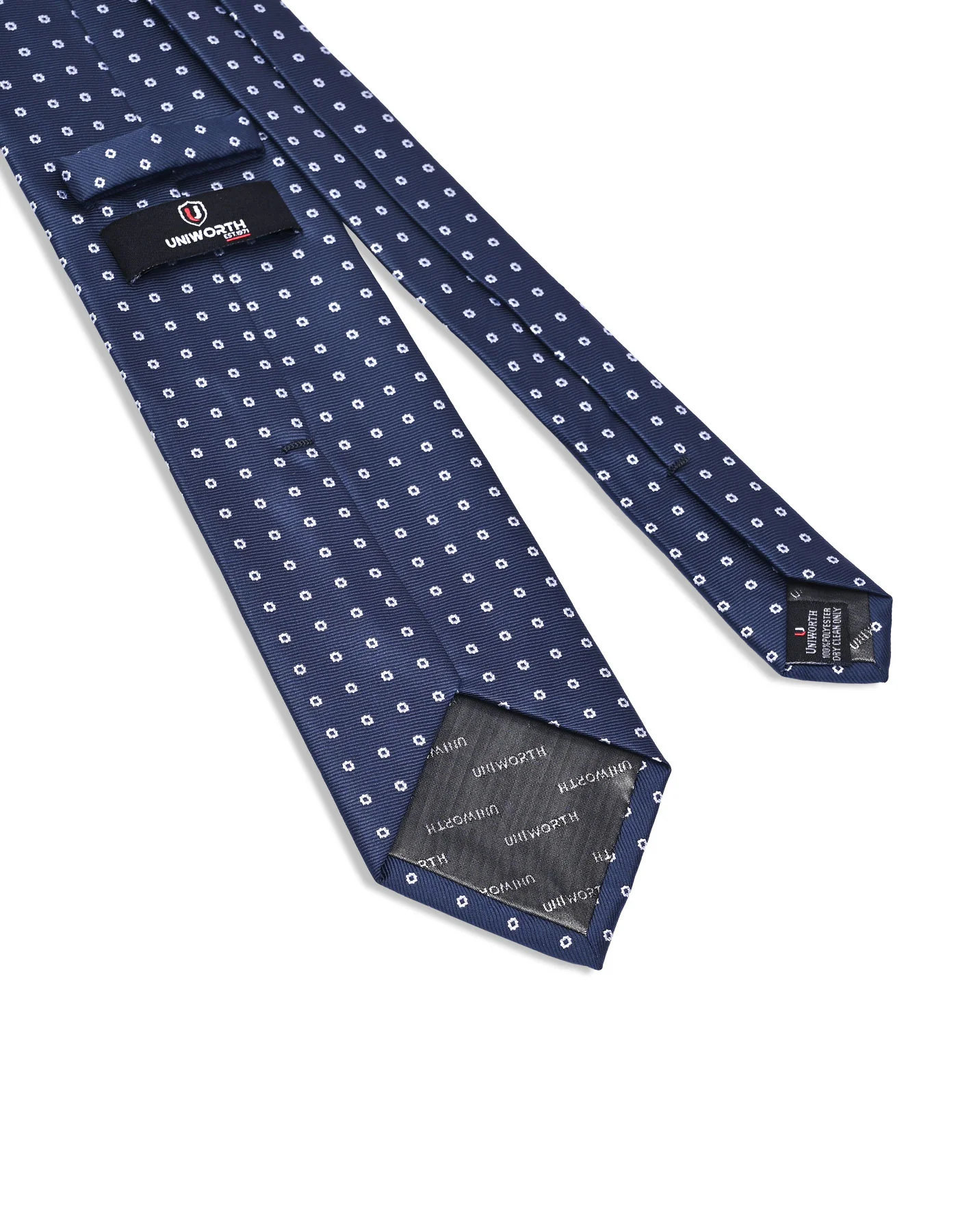 D Navy Dotted Tie - Image 3