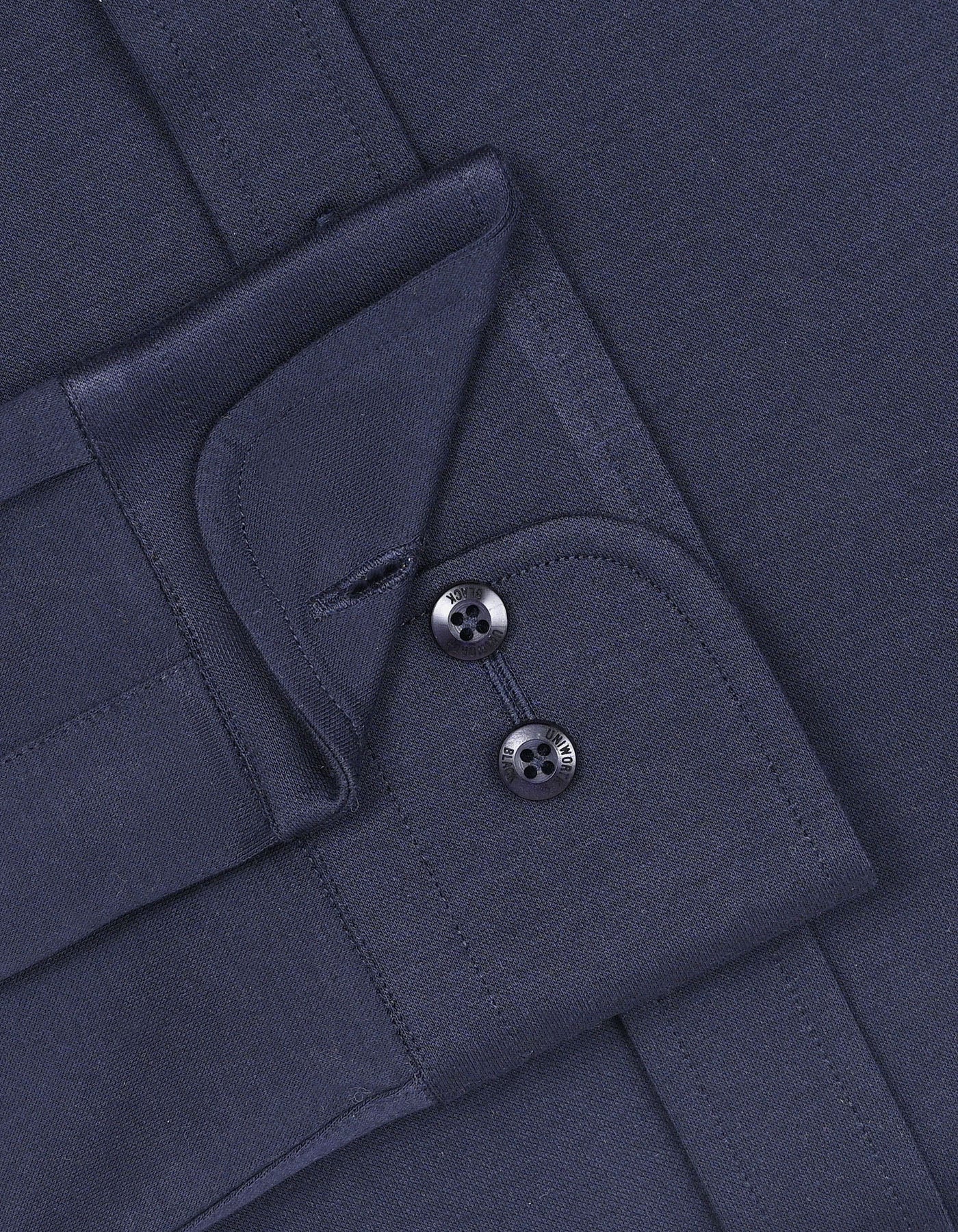 D Navy Plain Tailored Smart Fit Formal Shirt - Image 4