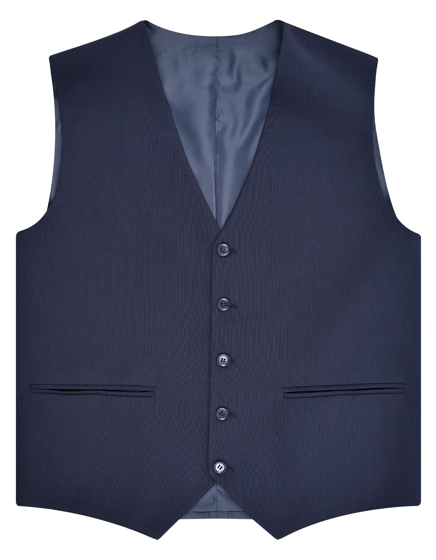 D Navy Texture Classic Fit Suit - Image 3