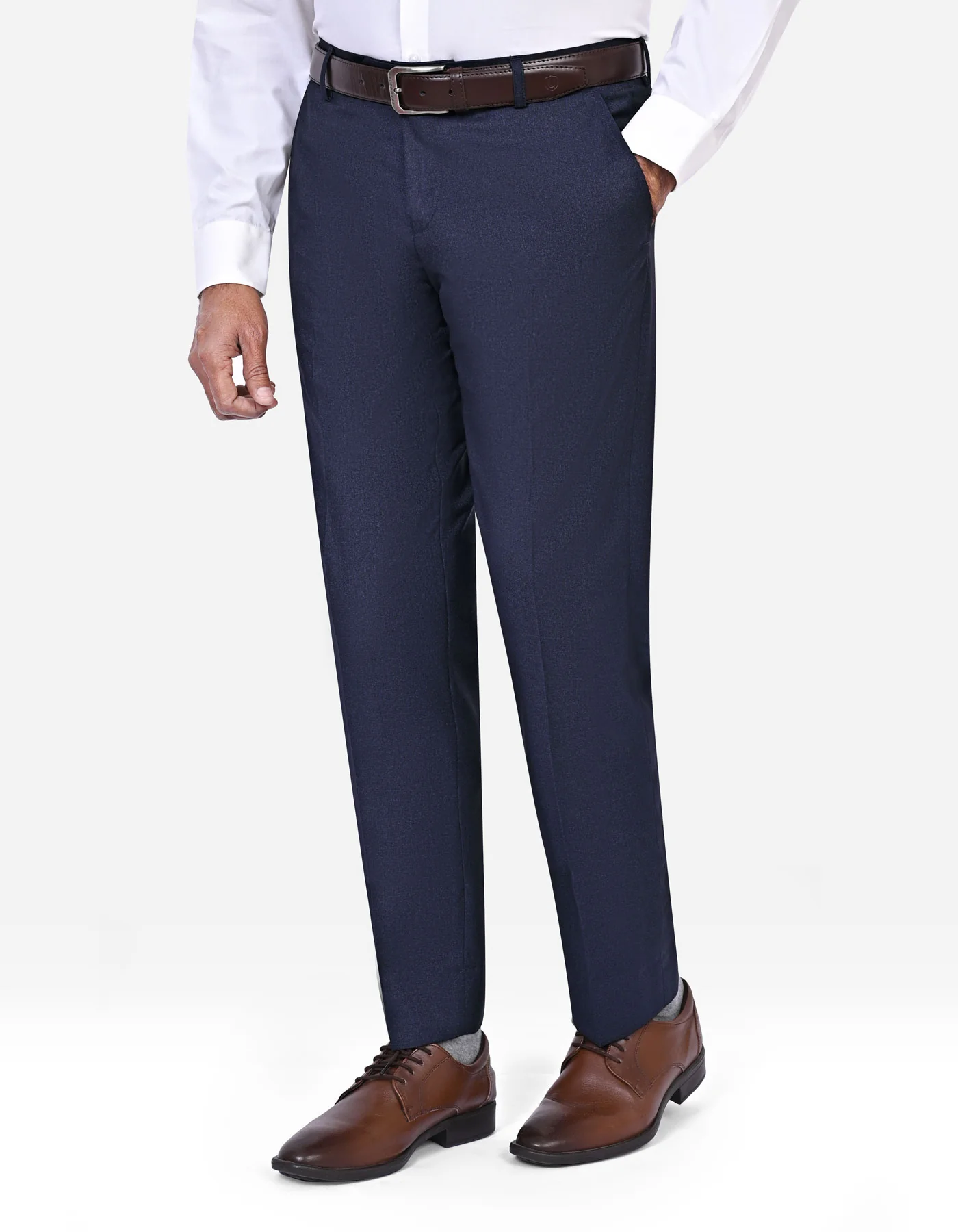 D Navy Texture Classic Fit Suit - Image 2