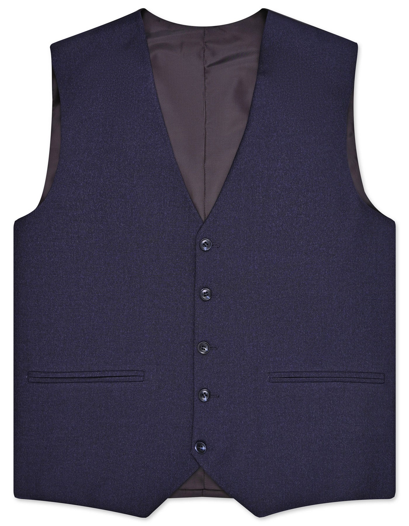 D Navy Texture Classic Fit Suit - Image 3