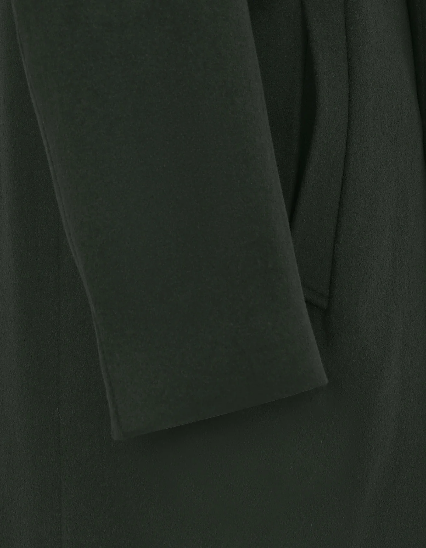 D Olive Notch Lapel Long Coat - Image 4