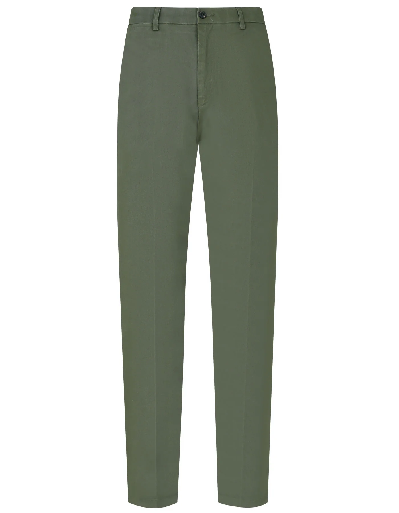 D Olive Plain Classic Fit Cotton Trouser